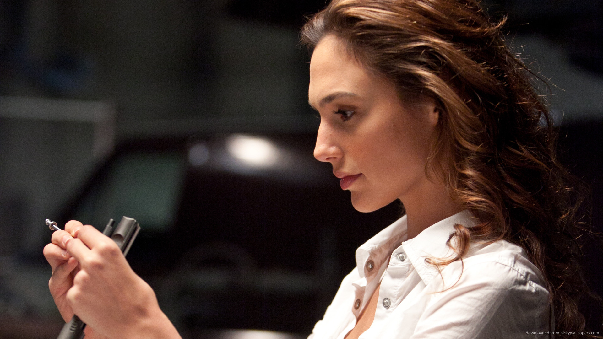 Gal Gadot, Camicia bianca, Profilo, Fast & Furious, Full HD, wallpaper per computer