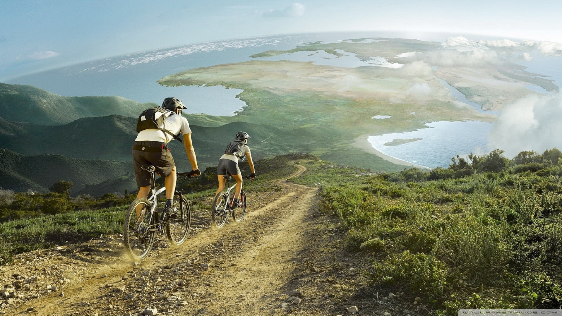 Mountain bike, Ciclismo, Sentiero, Paesaggio, Full HD, sfondo per PC