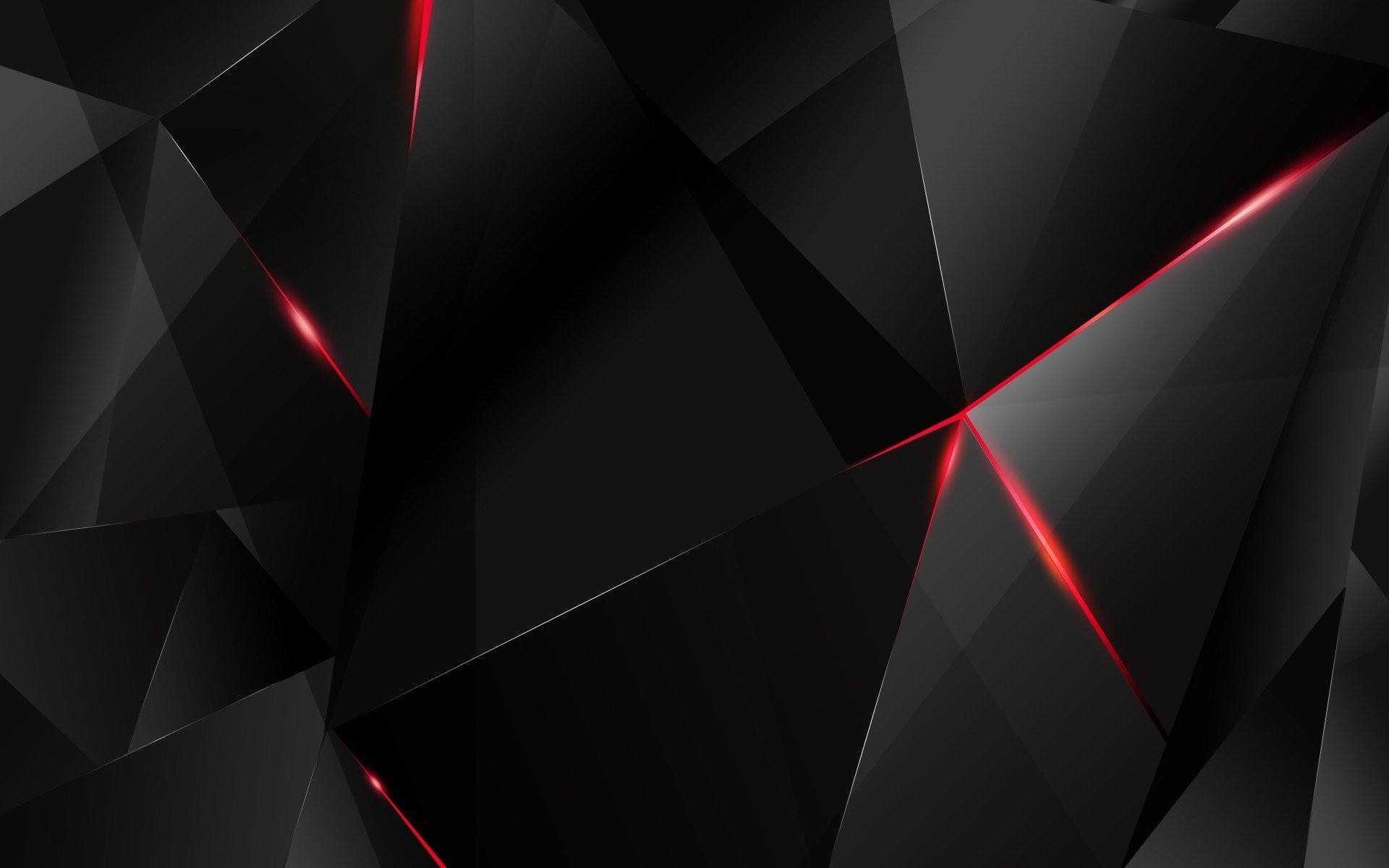 Poligoni, Sfondo nero, Luci rosse, Astratto, 1920x1200, wallpaper desktop