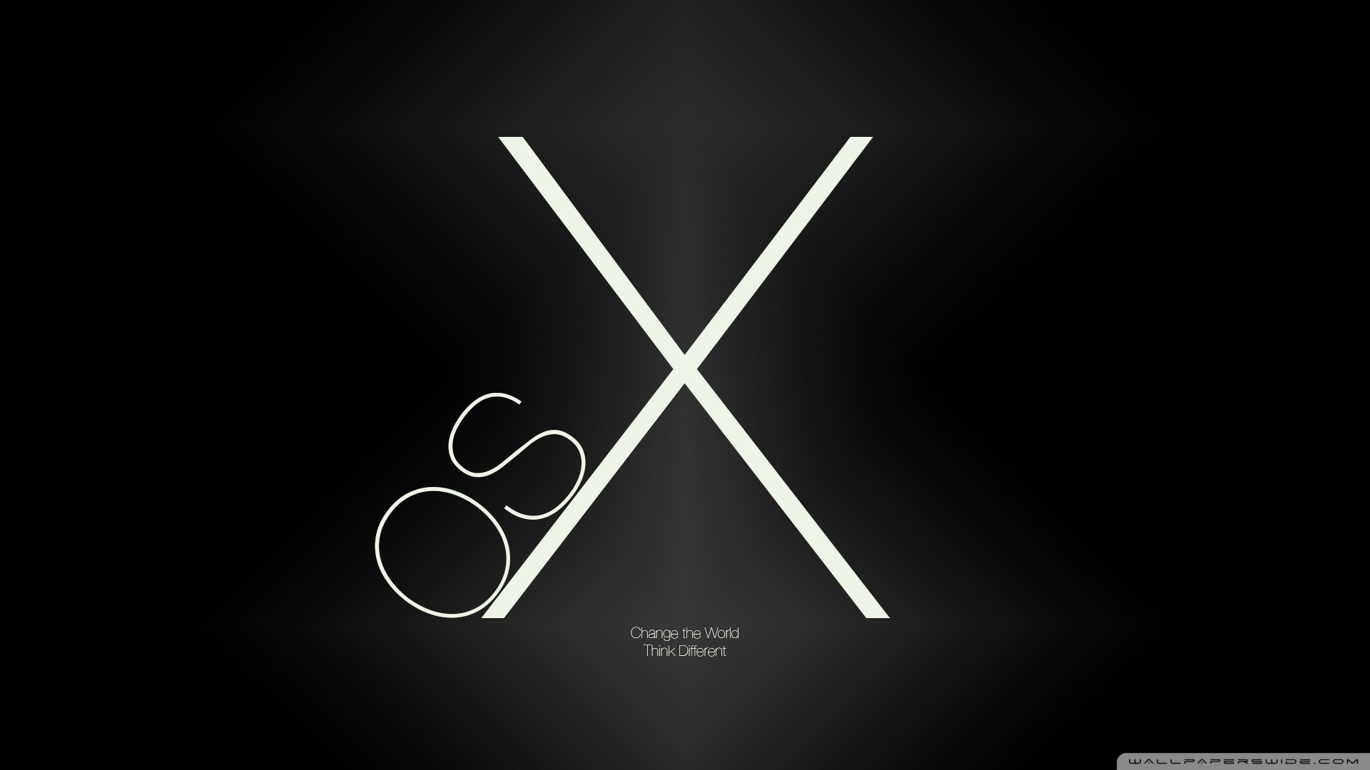 OS X, Tipografia, Sfondo nero, Full HD, wallpaper Mac
