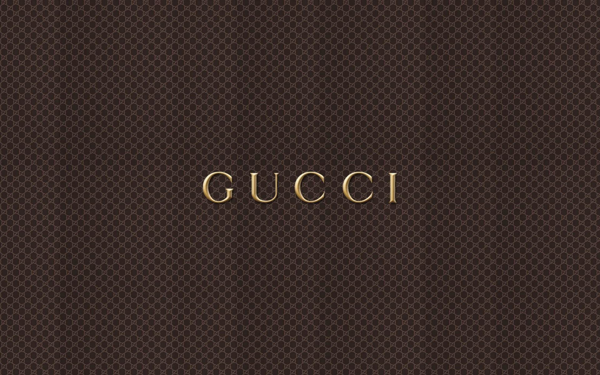 Gucci, Logo, Marrone, Minimalista, 1920x1200, sfondo per PC