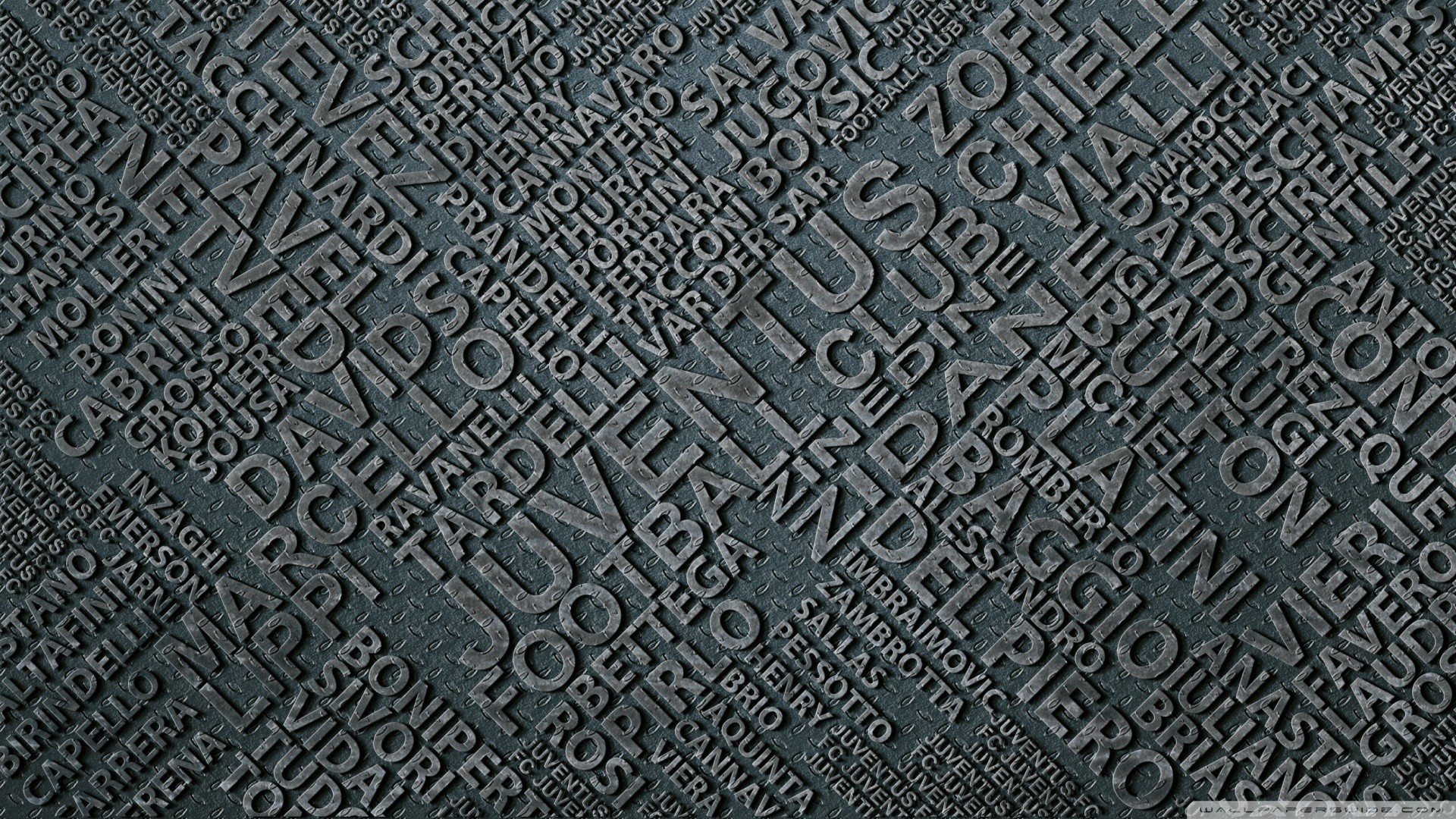 Juventus, Tipografia, Grigio, 1920x1080, sfondo per PC