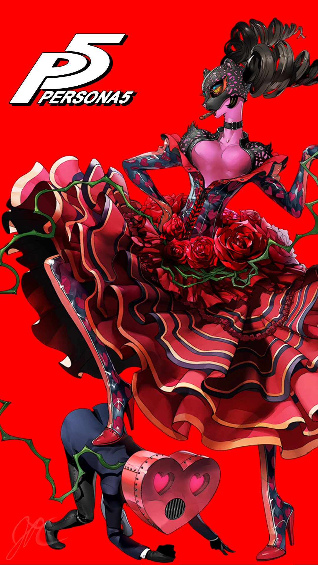 Carmen, Ann Takamaki, Persona 5, Rose, Full HD, sfondo verticale per cellulare