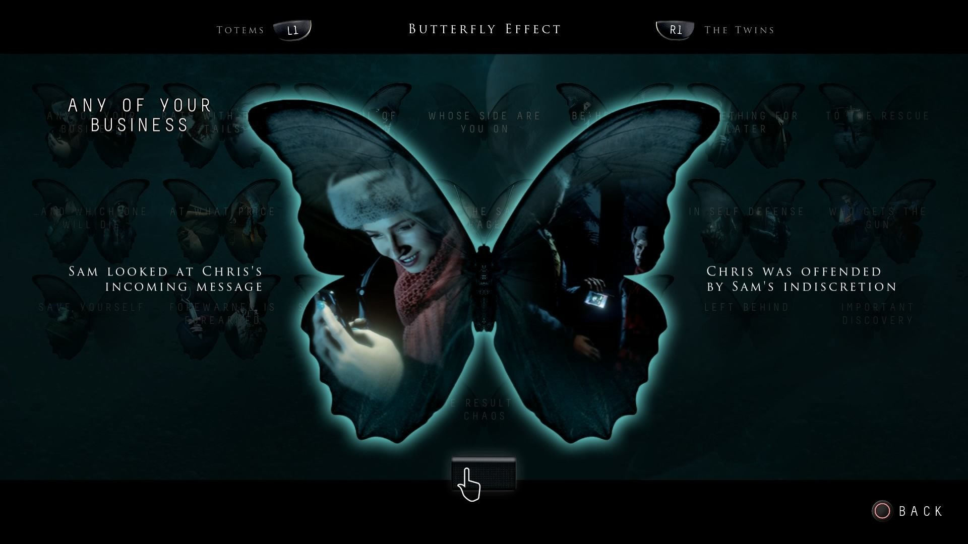 Until Dawn, Effetto farfalla, Farfalla, Menu, Full HD, sfondo Windows 11