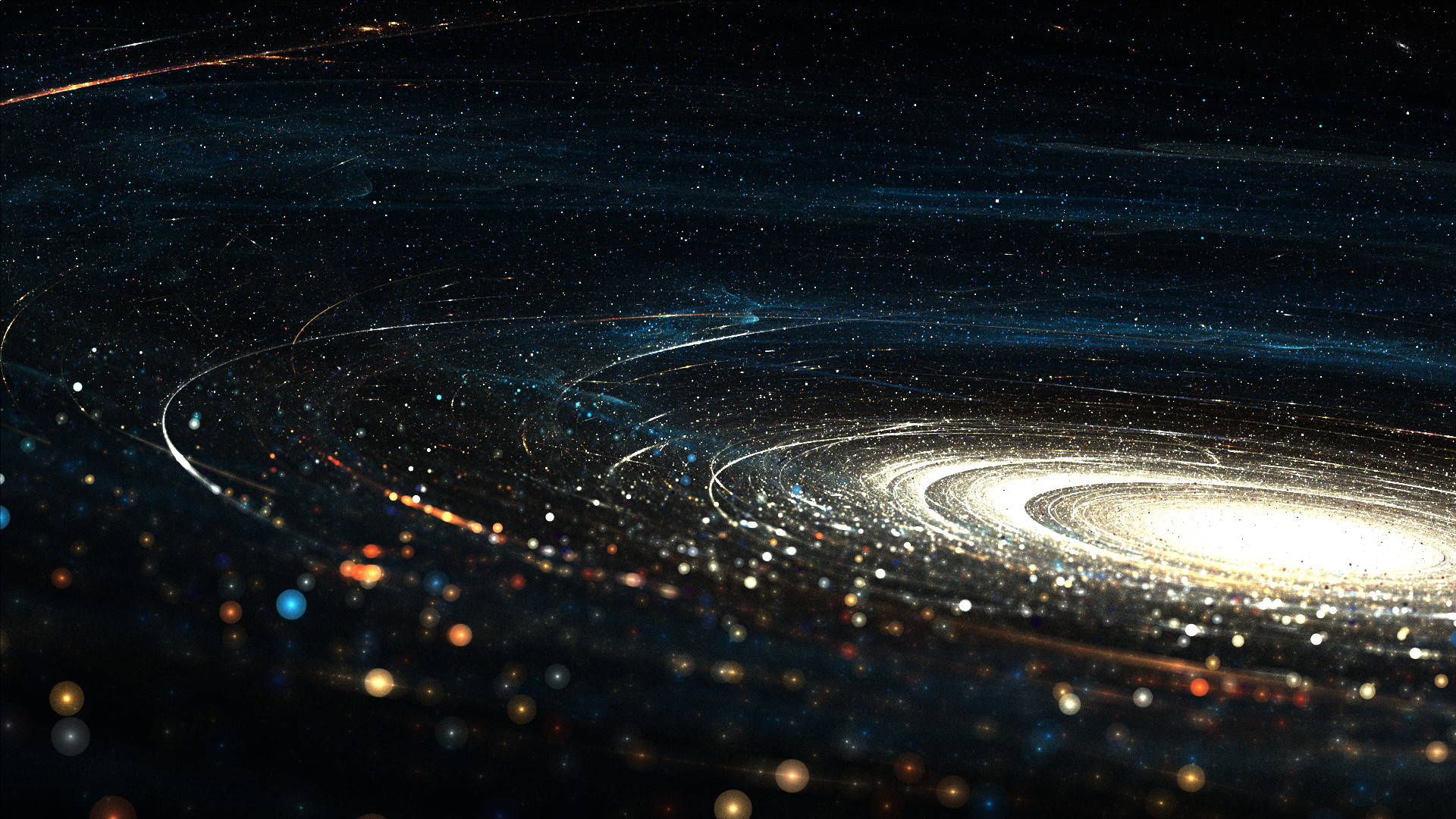 Galassia, Spirale, Spazio, Full HD, sfondo Windows 11