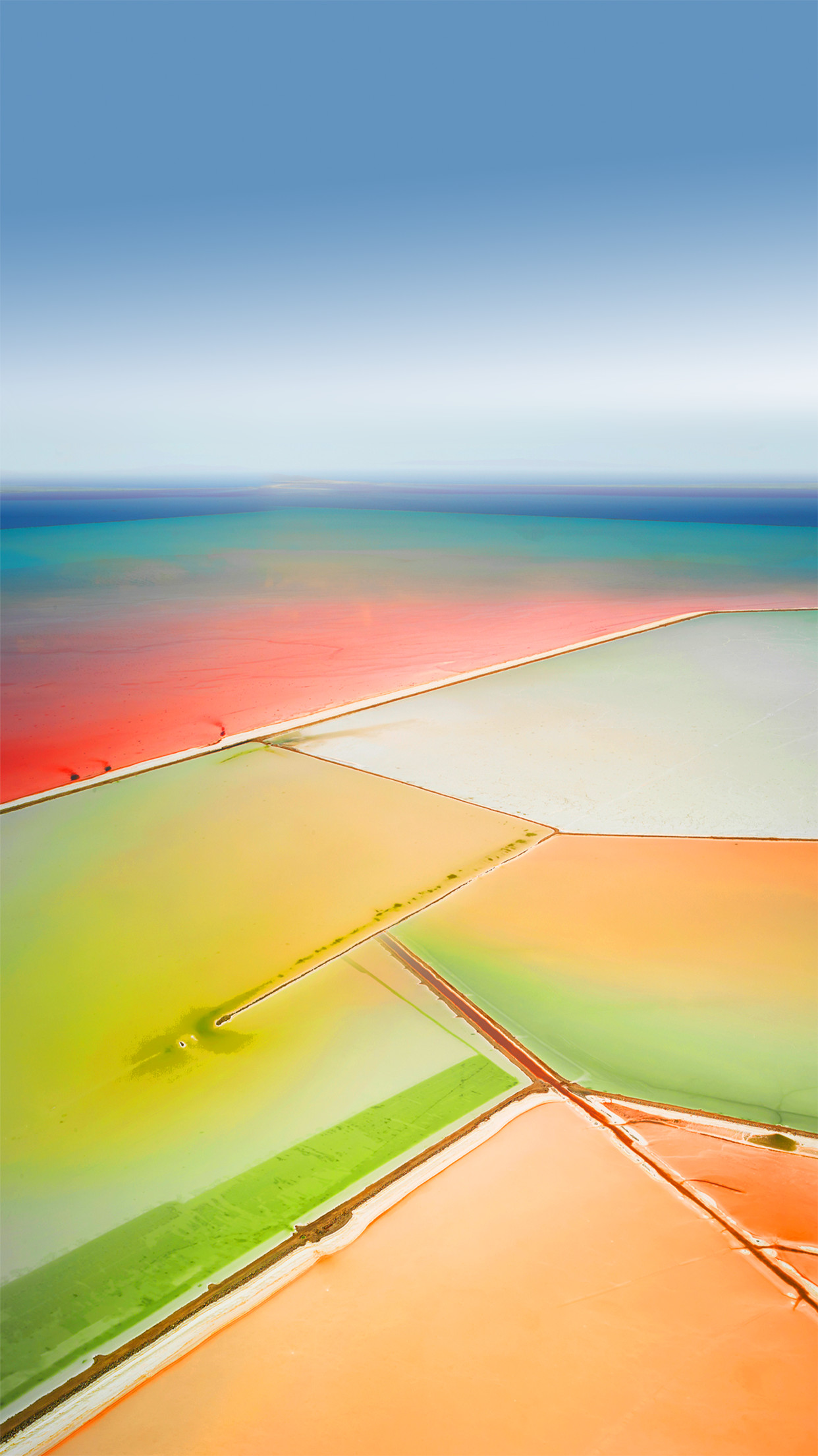 Saline, Vista aerea, Colori pastello, sfondo per iPhone