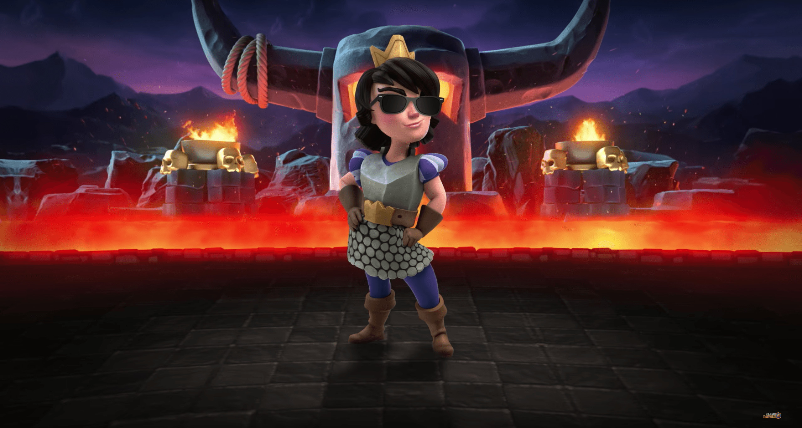 Clash Royale, Principessa, Lava, Arena, 2K, sfondo Windows 11