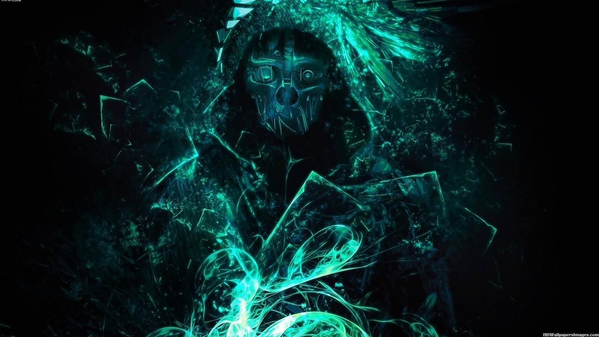 Corvo Attano, Dishonored, Maschera, Turchese, Full HD, sfondo per PC