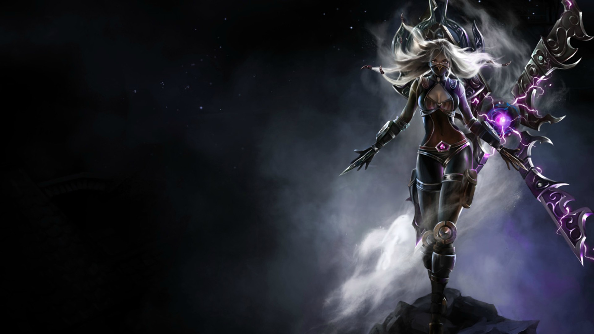 Irelia, League of Legends, Lame, Sfondo nero, Full HD, wallpaper per portatile