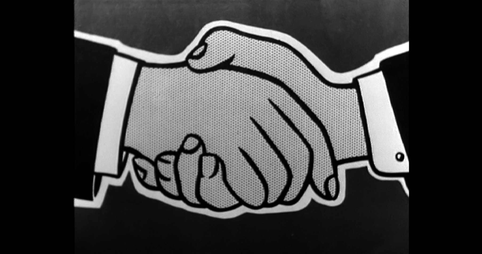 Stretta di mano, Pop art, Bianco e nero, Full HD, sfondo desktop