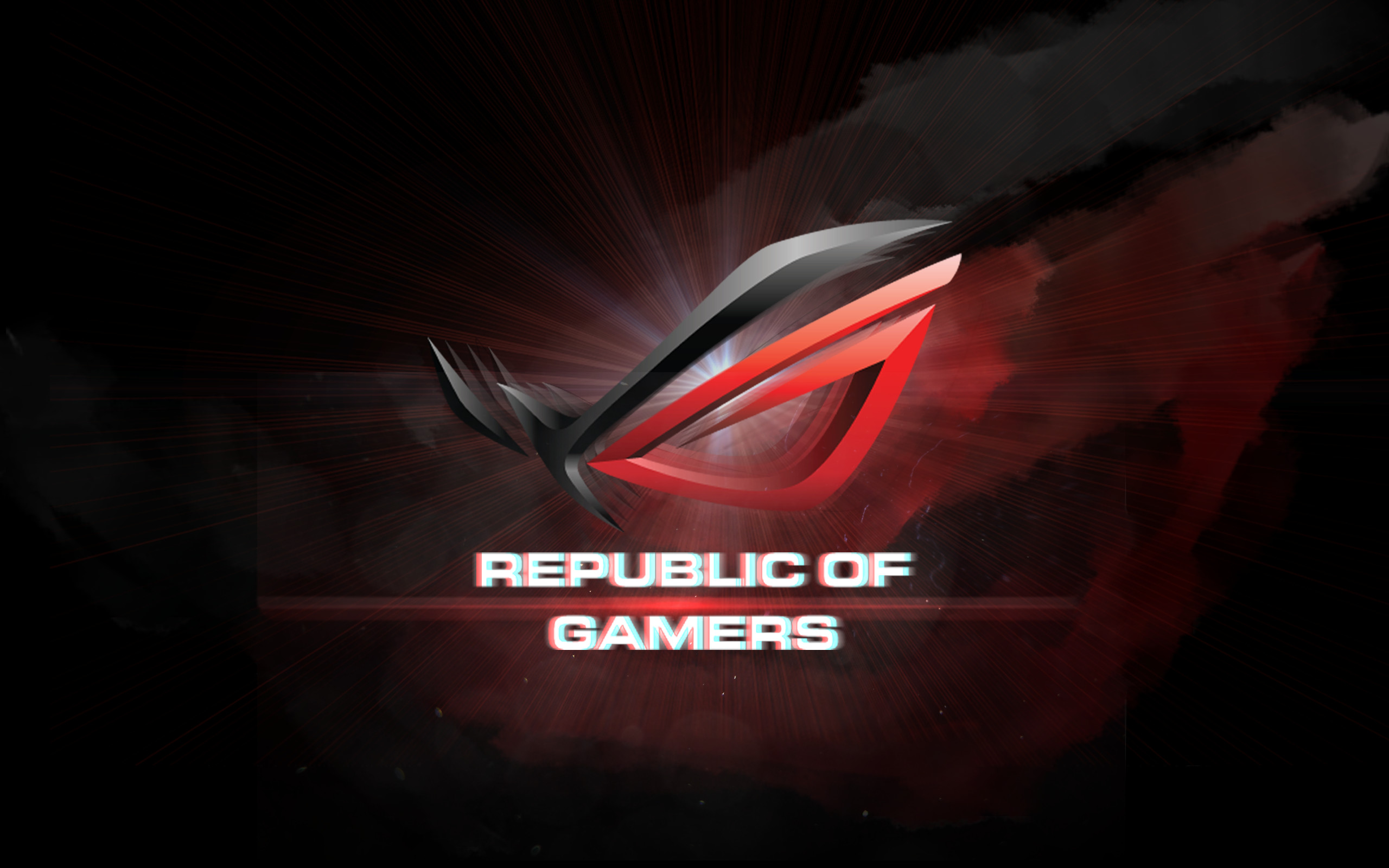 Asus ROG, Republic of Gamers, Logo, Rosso, 2K, sfondo desktop