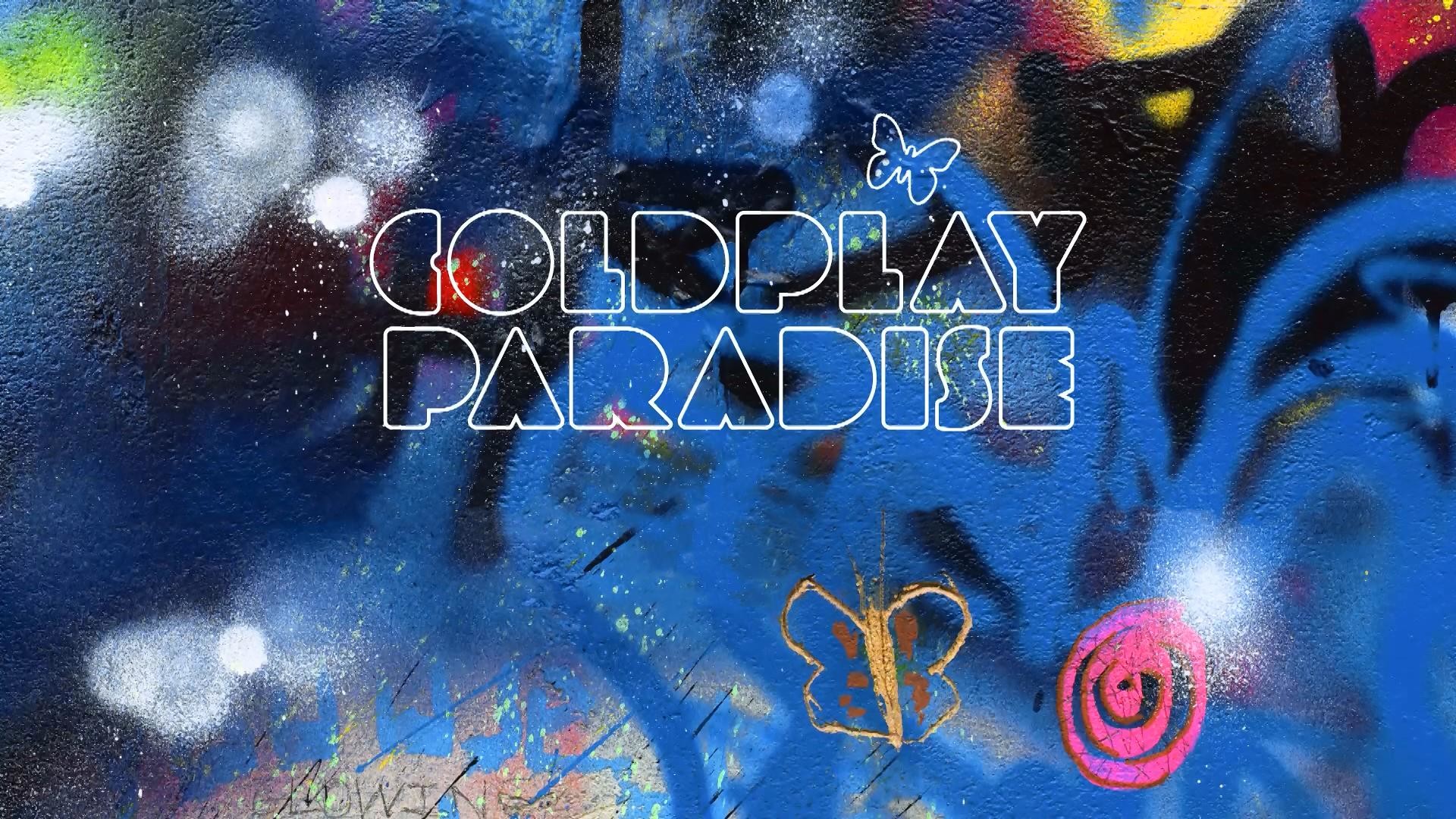 Paradise, Coldplay, Graffiti, Blu, Full HD, sfondo per portatile