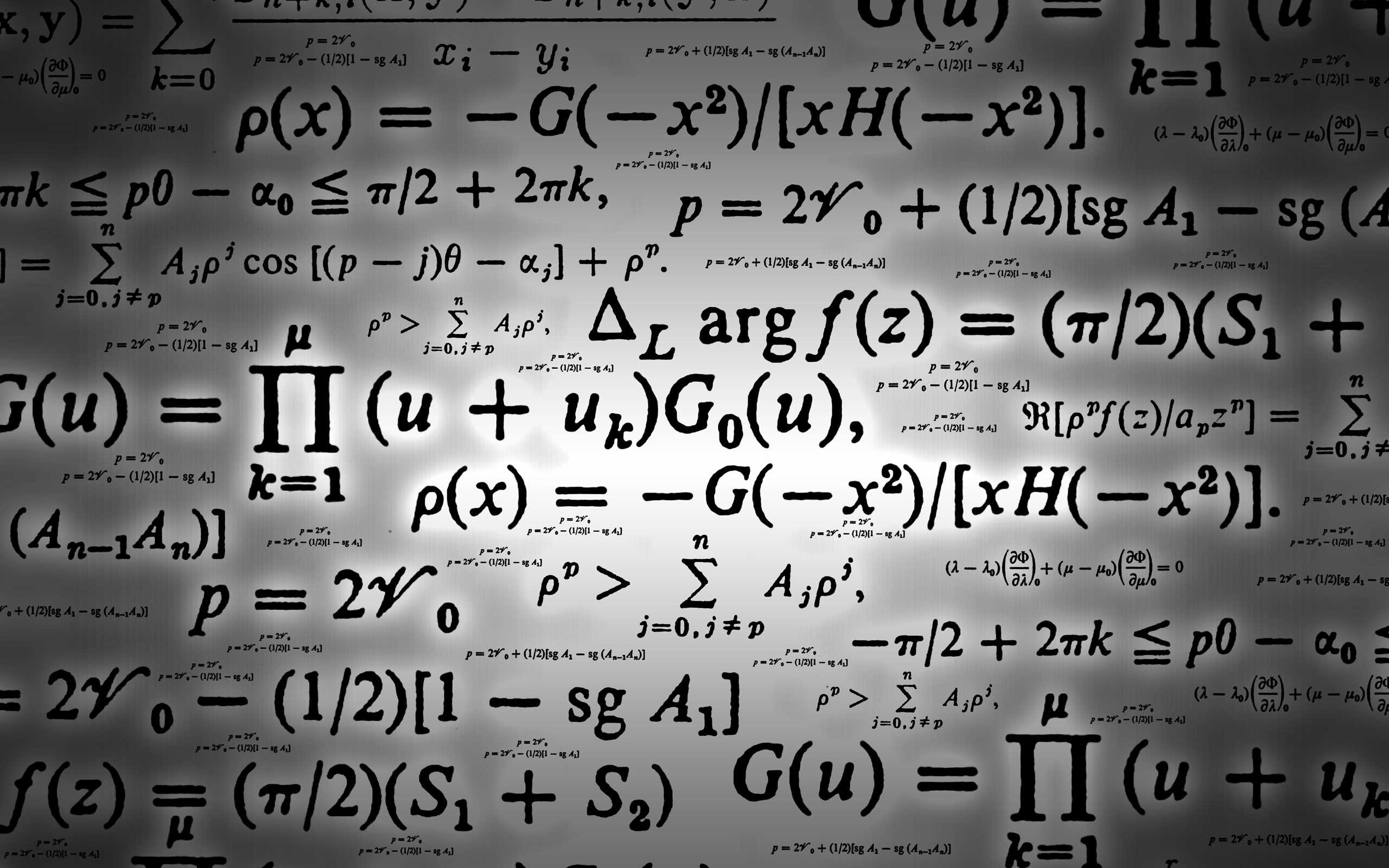 Formule, Matematica, Equazioni, Bianco e nero, 2K, sfondo desktop