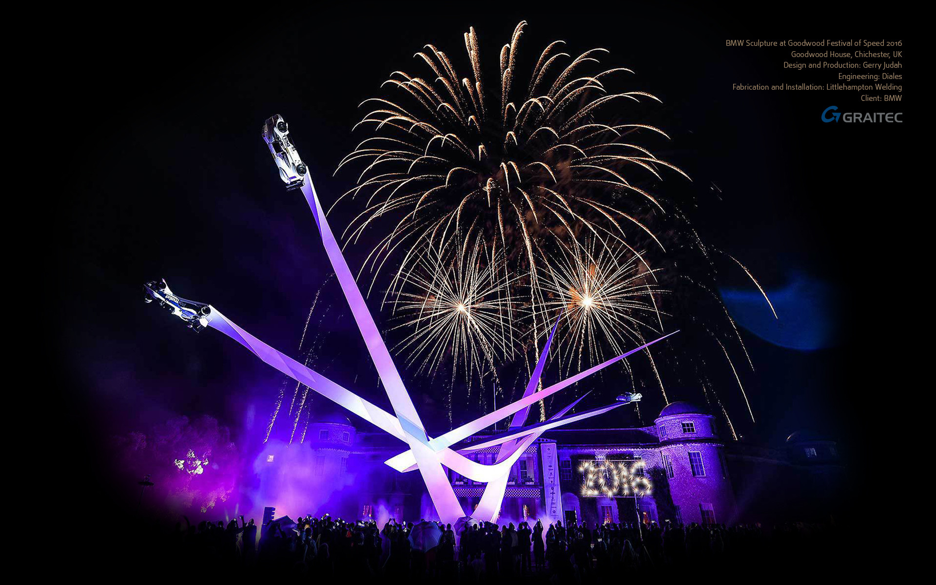 Fuochi d'artificio, 2016, Notte, Spettacolo, 1920x1200, sfondo MacBook Pro