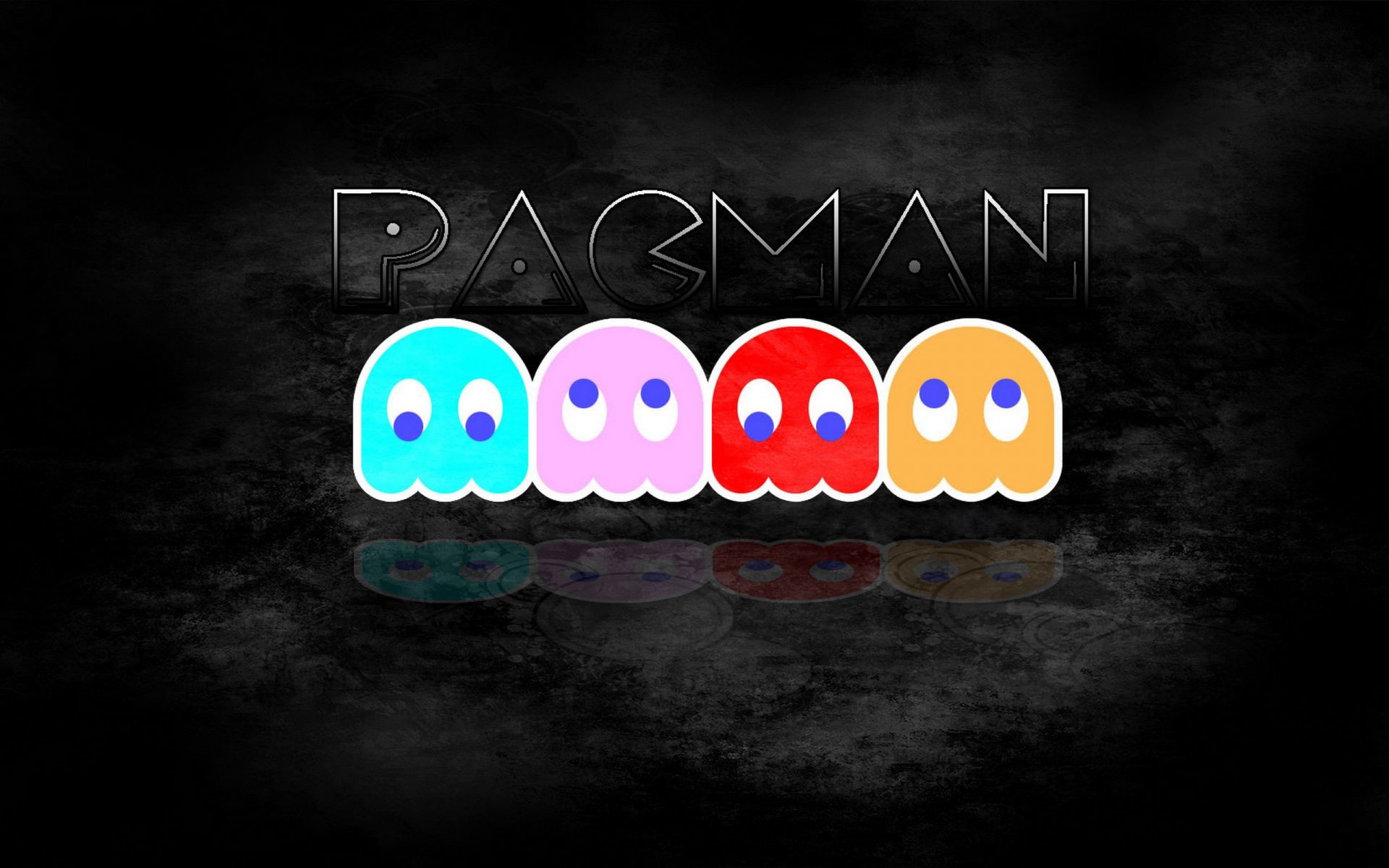 Pac-Man, Inky, Pinky, Blinky, Clyde, Sfondo scuro, 1920x1200, wallpaper desktop