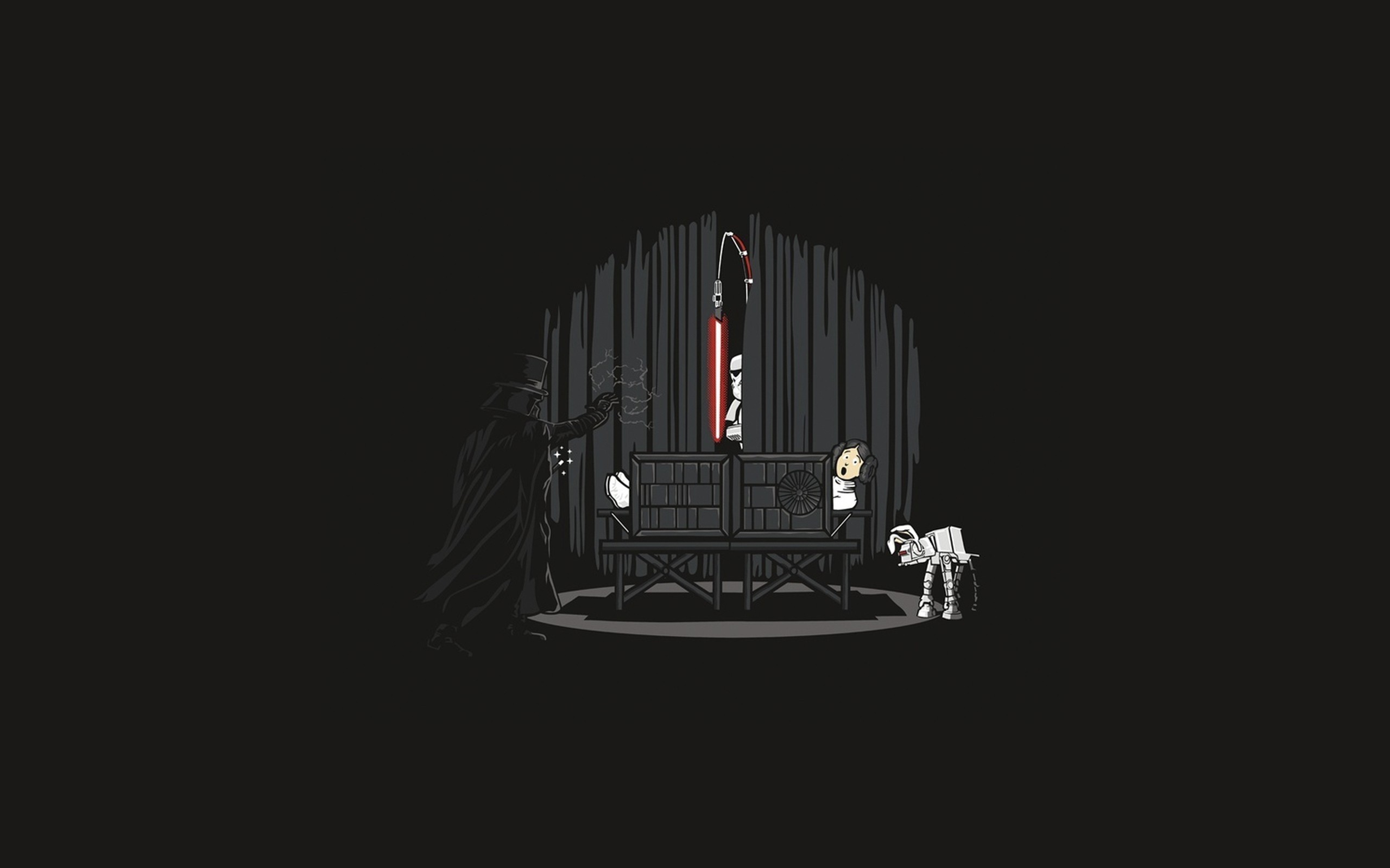 Darth Vader, Luke Skywalker, Star Wars, Minimalista, 2560x1600, sfondo MacBook Pro
