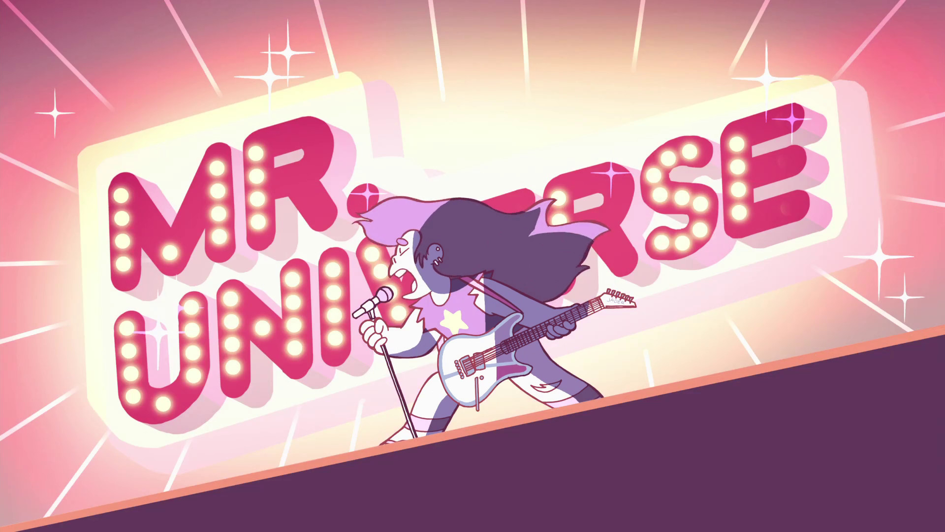 Mr. Universe, Greg Universe, Steven Universe, Chitarra, Insegna luminosa, sfondo Windows 11