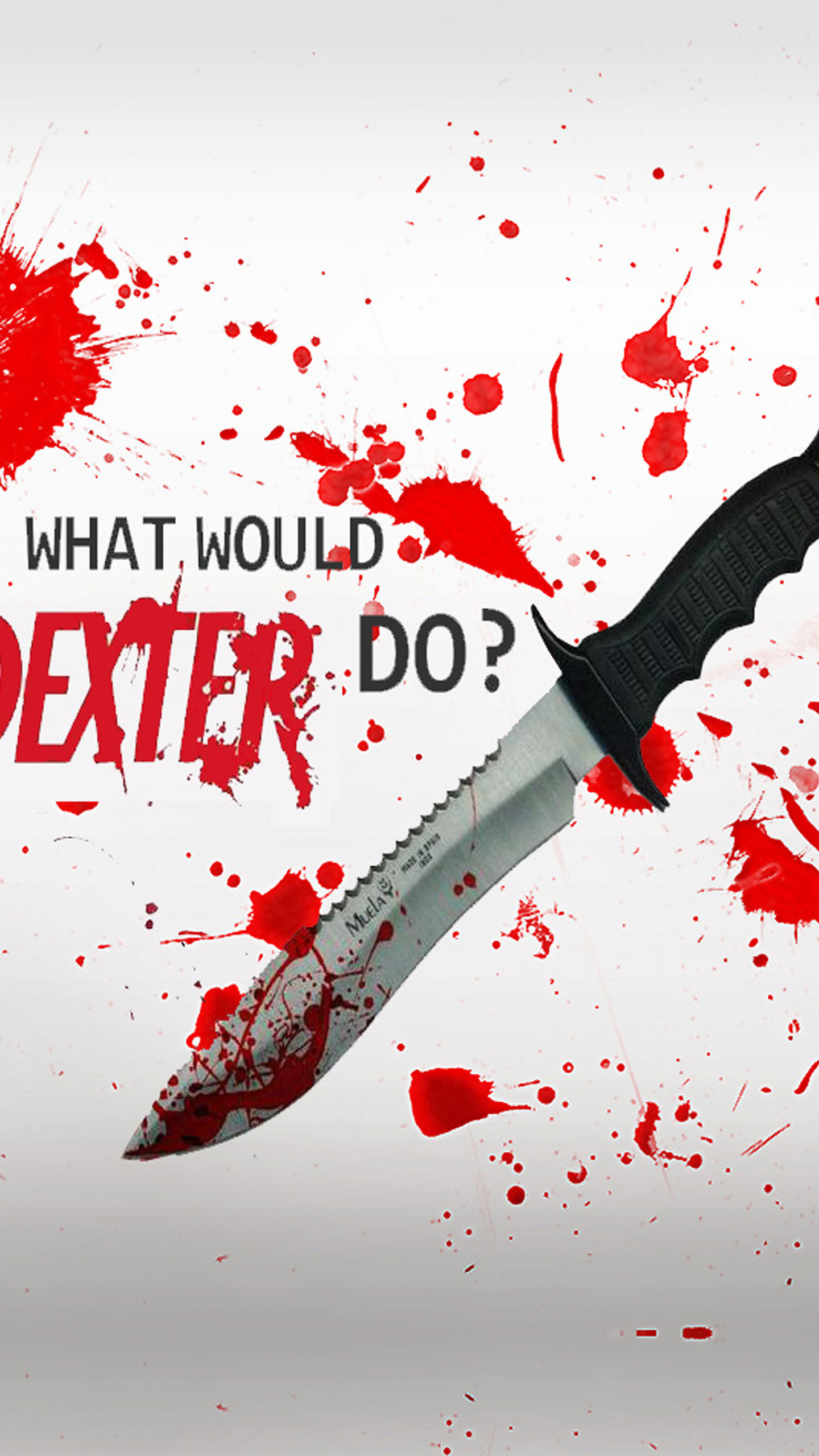 Dexter, What Would Dexter Do?, Coltello, Schizzi di sangue, sfondo per iPhone e Android