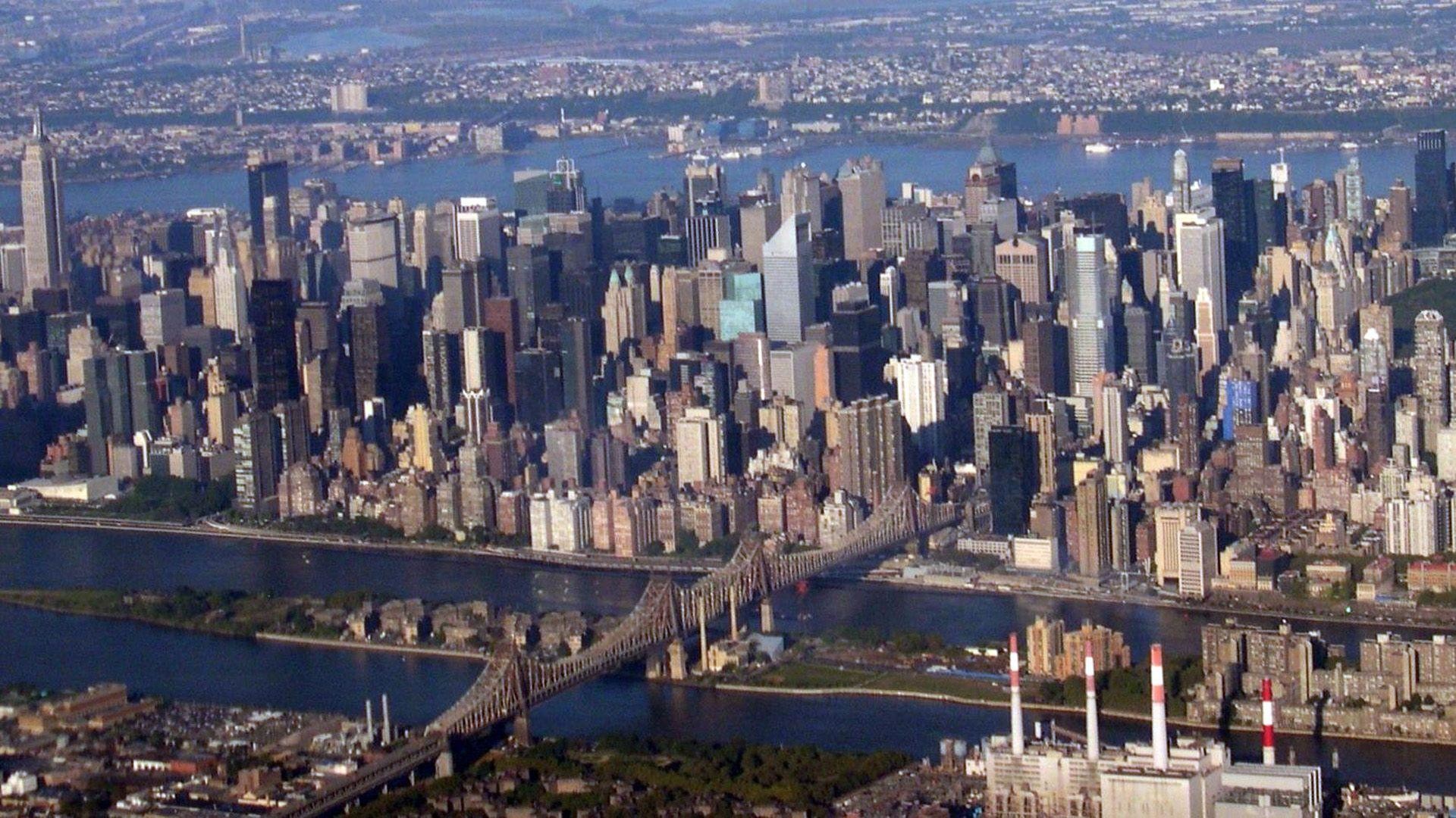 Manhattan, New York, Ponte di Queensboro, Vista aerea, 1920x1080, immagine di sfondo