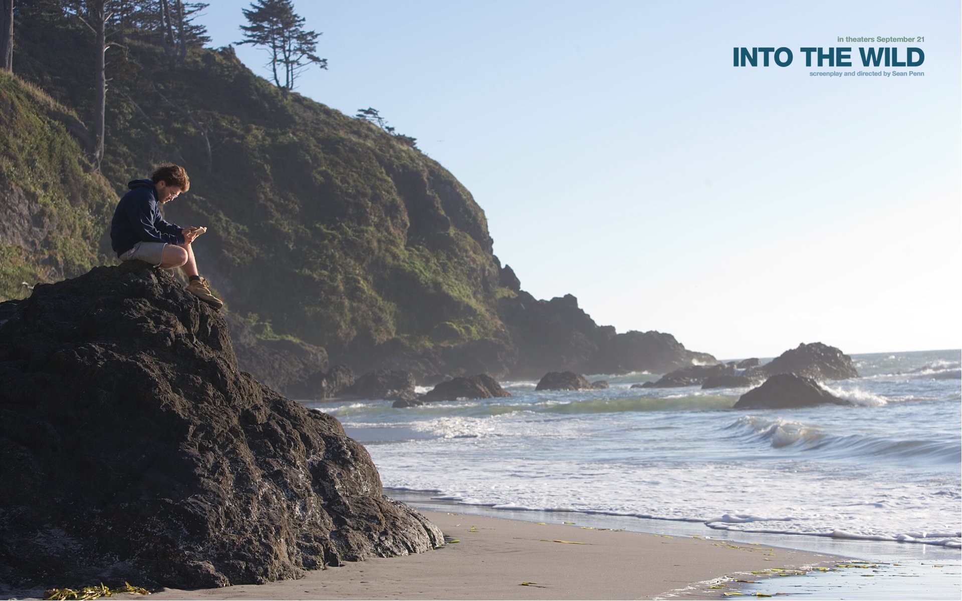 Into the Wild - Nelle terre selvagge, Christopher McCandless, Emile Hirsch, Costa, Oceano, sfondo per PC