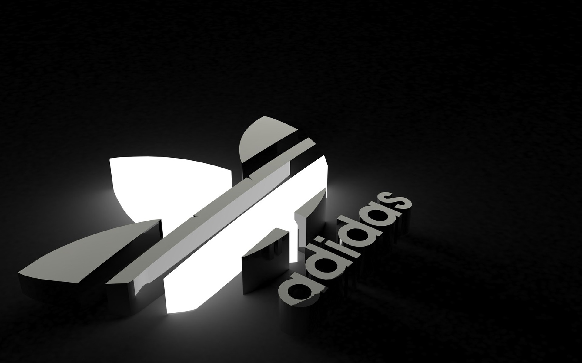 Adidas Originals, Trifoglio, Arte 3D, Sfondo nero, Full HD, wallpaper desktop