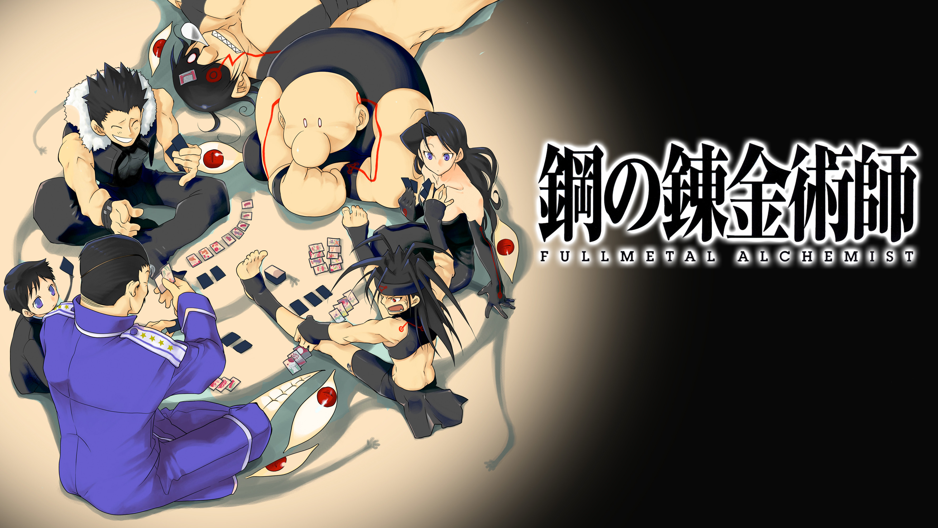Fullmetal Alchemist: Brotherhood, Homunculus, Greed, Lust, Gluttony, Logo, sfondo 2K per computer