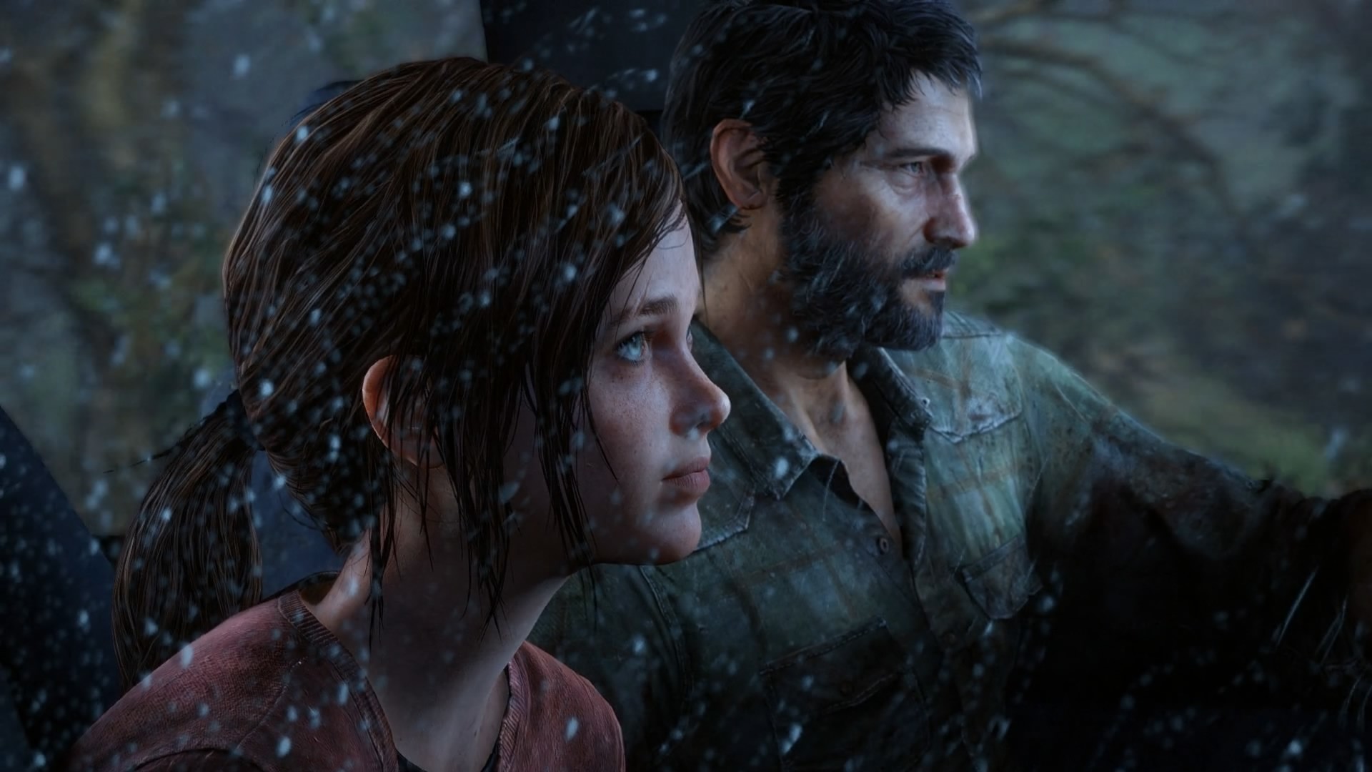 The Last of Us, Ellie, Joel, Primo piano, Neve, 1920x1080, sfondo per PC