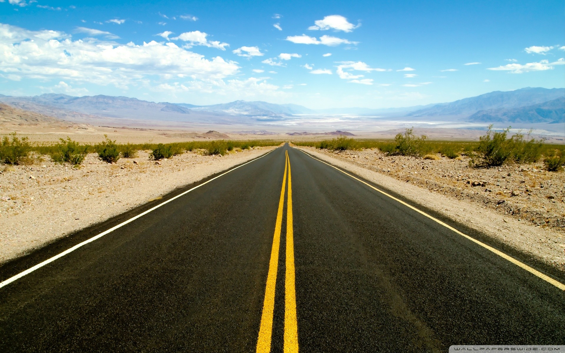 Strada, Deserto, California, Cielo azzurro, 16:10 Full HD, sfondo widescreen