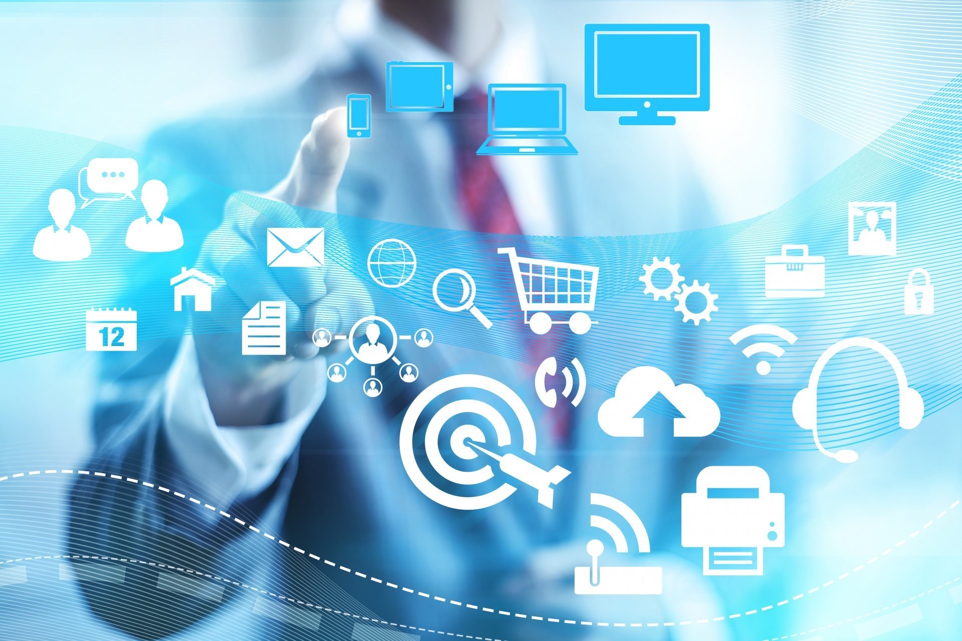 Icone, Tecnologia, Cloud, Azzurro, Full HD, sfondo desktop