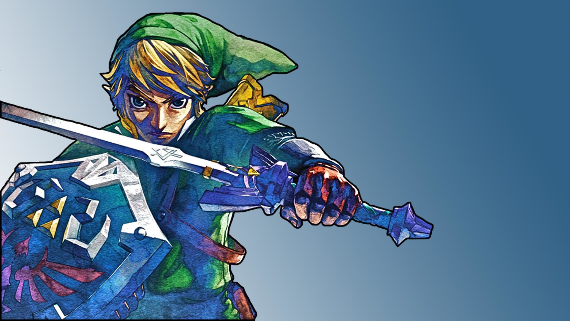 Link, Skyward Sword, Spada, Scudo, Full HD, sfondo per PC