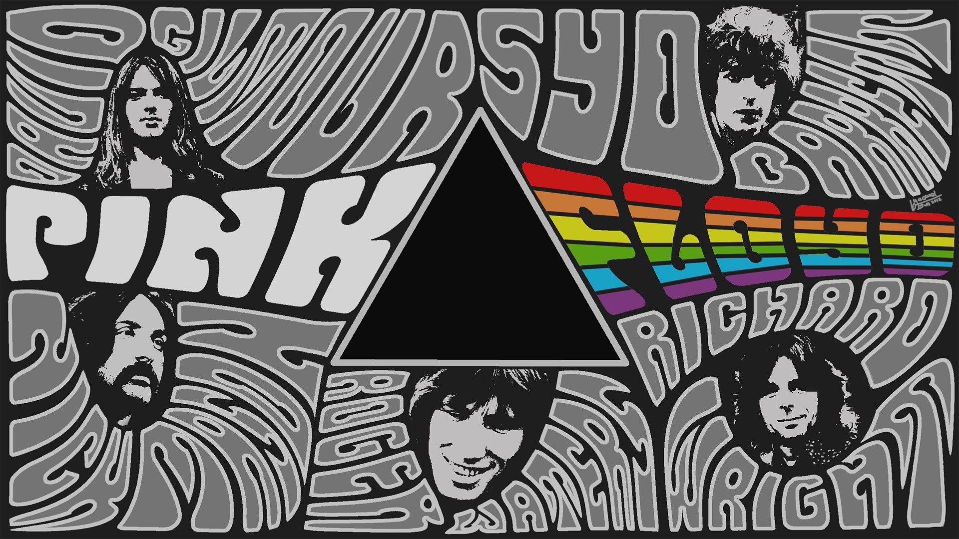 Pink Floyd, The Dark Side of the Moon, Syd Barrett, Richard Wright, Psichedelico, immagine di sfondo