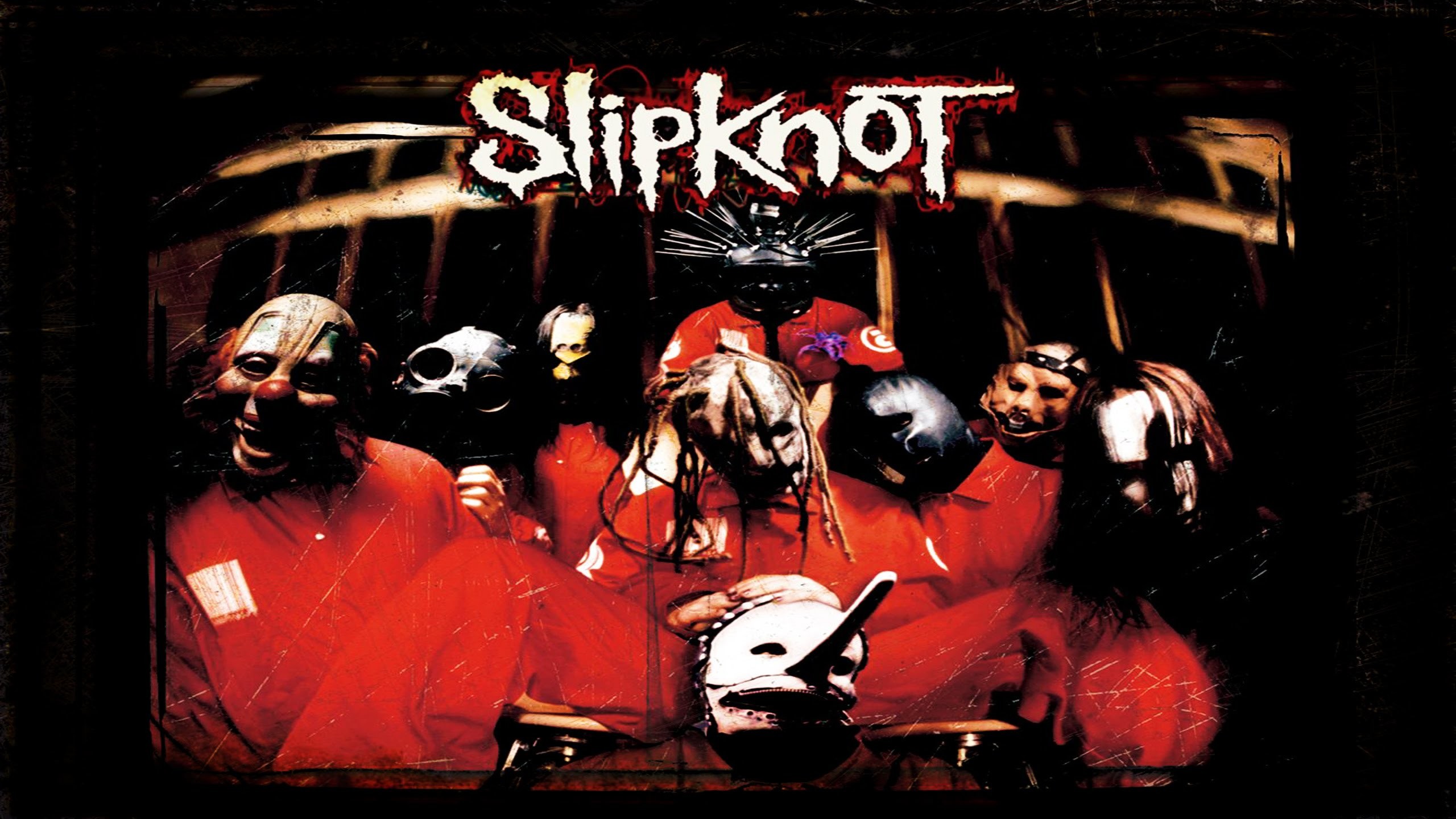 Slipknot, Album omonimo, Tute rosse, Maschere, Copertina album, 2K, sfondo per PC