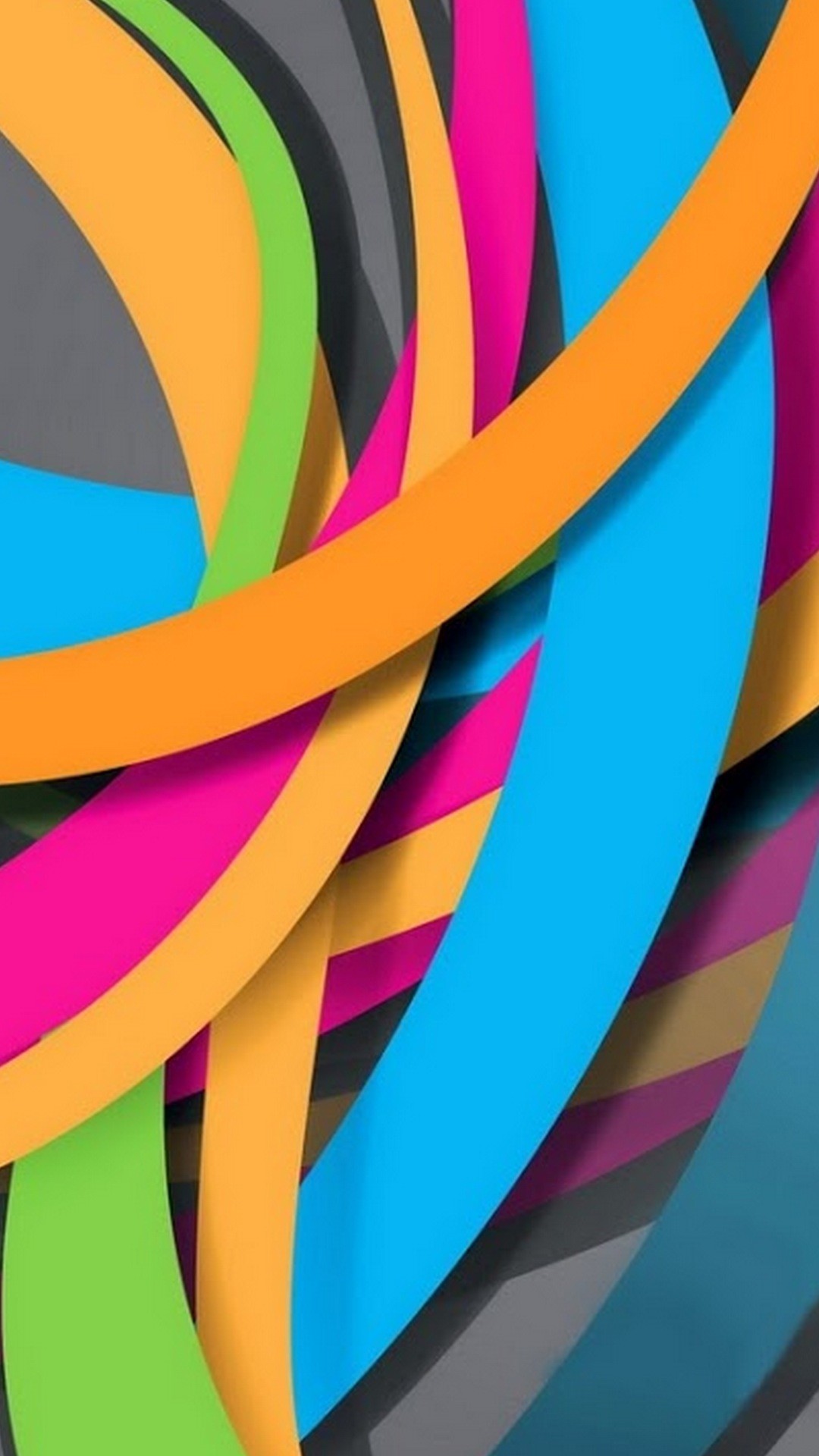 Nastri colorati, Multicolore, Astratto, sfondo Full HD per smartphone