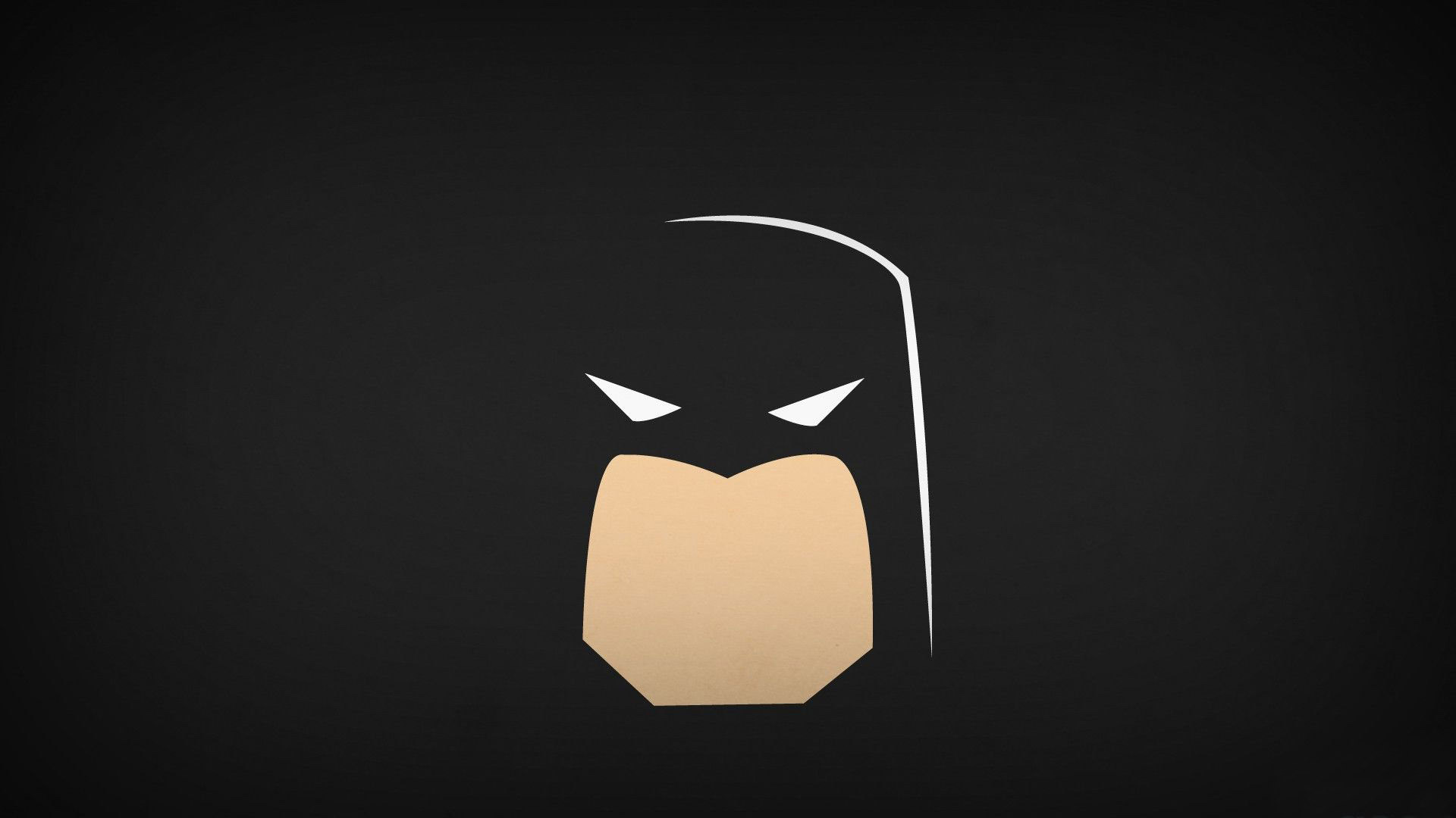 Minimalismo, Batman, Maschera, Sfondo nero, Full HD, wallpaper per portatile