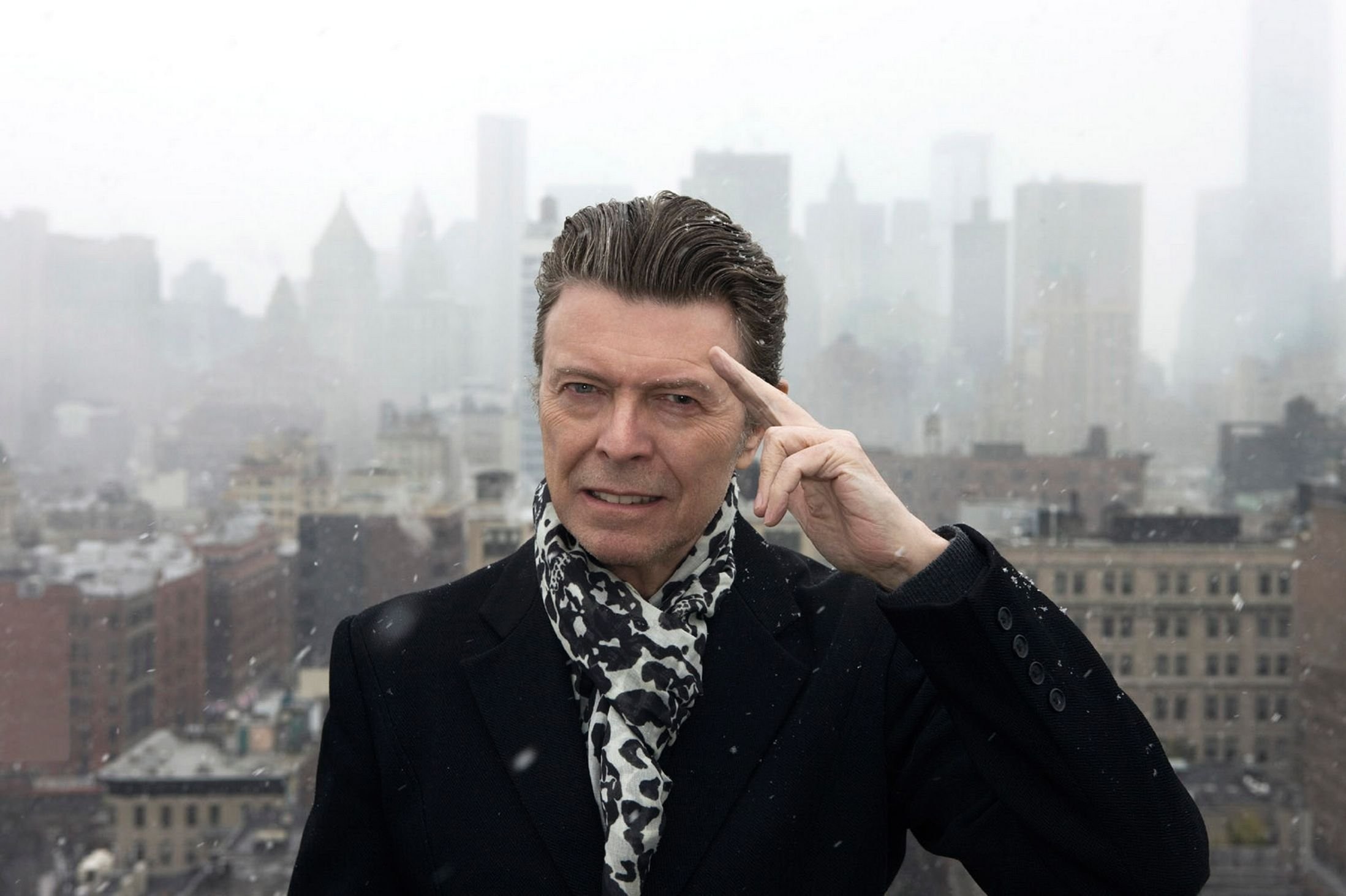 David Bowie, New York, Skyline, Sciarpa, Full HD, sfondo desktop
