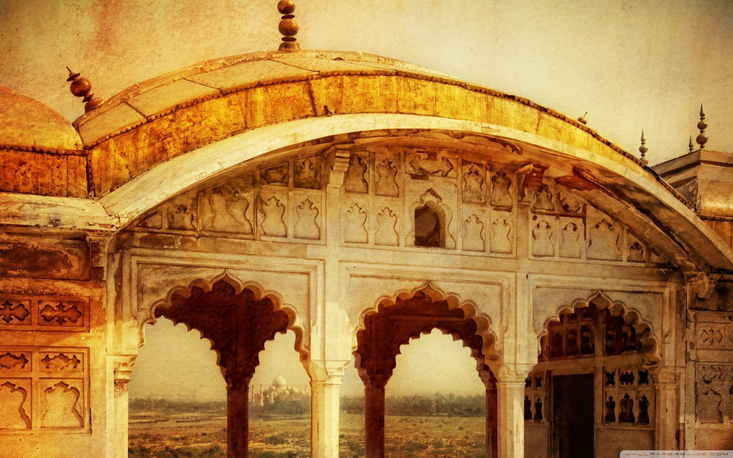 Forte di Agra, India, Archi, Architettura Moghul, 2560x1600, sfondo per PC
