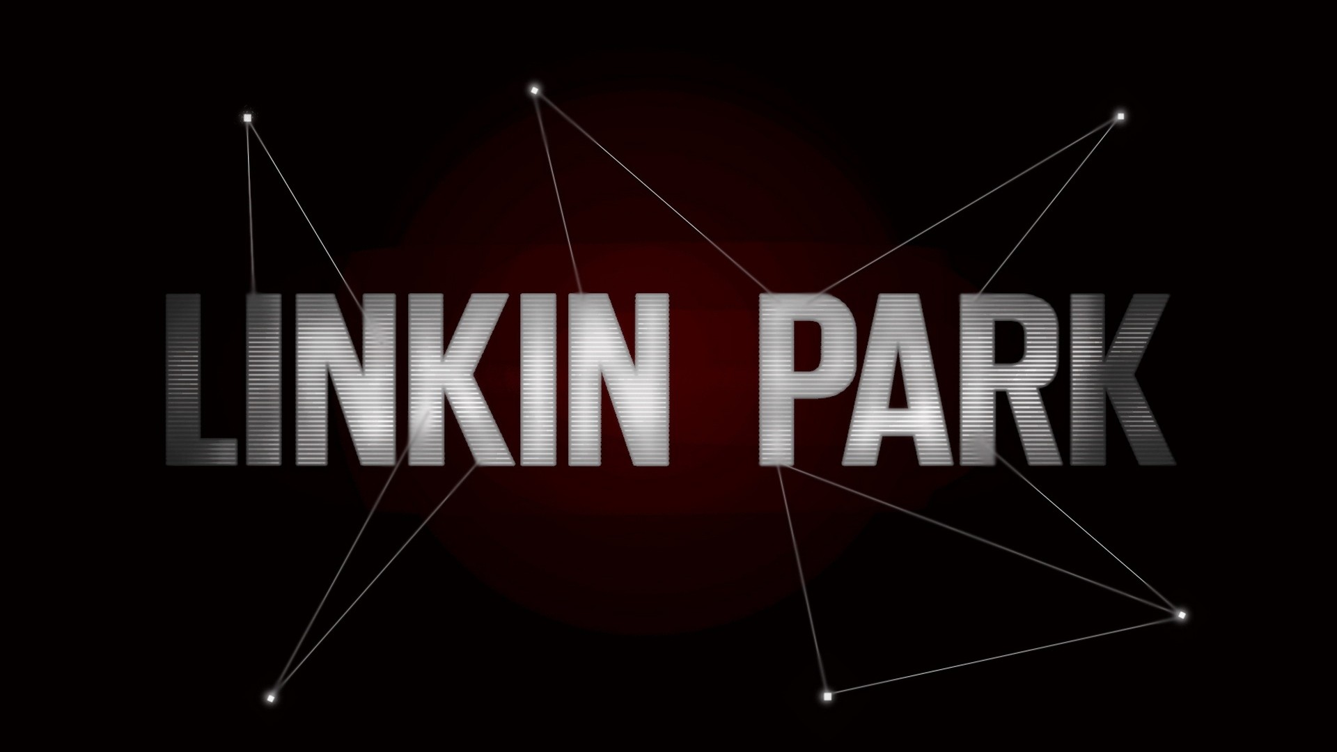 Linkin Park, Scritta, Sfondo nero, Rosso, 16:9 Full HD, wallpaper widescreen