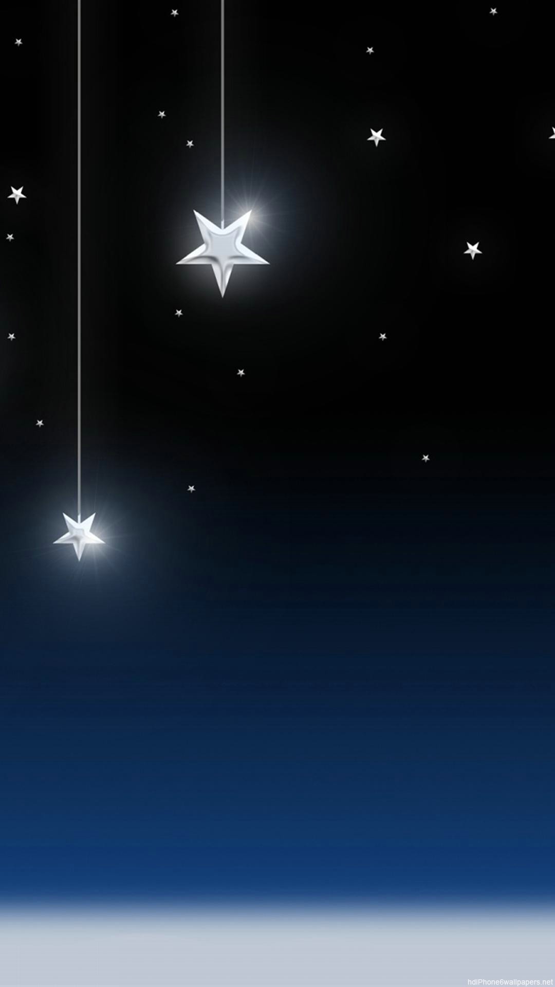 Stelle, Notte, Minimalista, Blu, sfondo per iPhone 6S