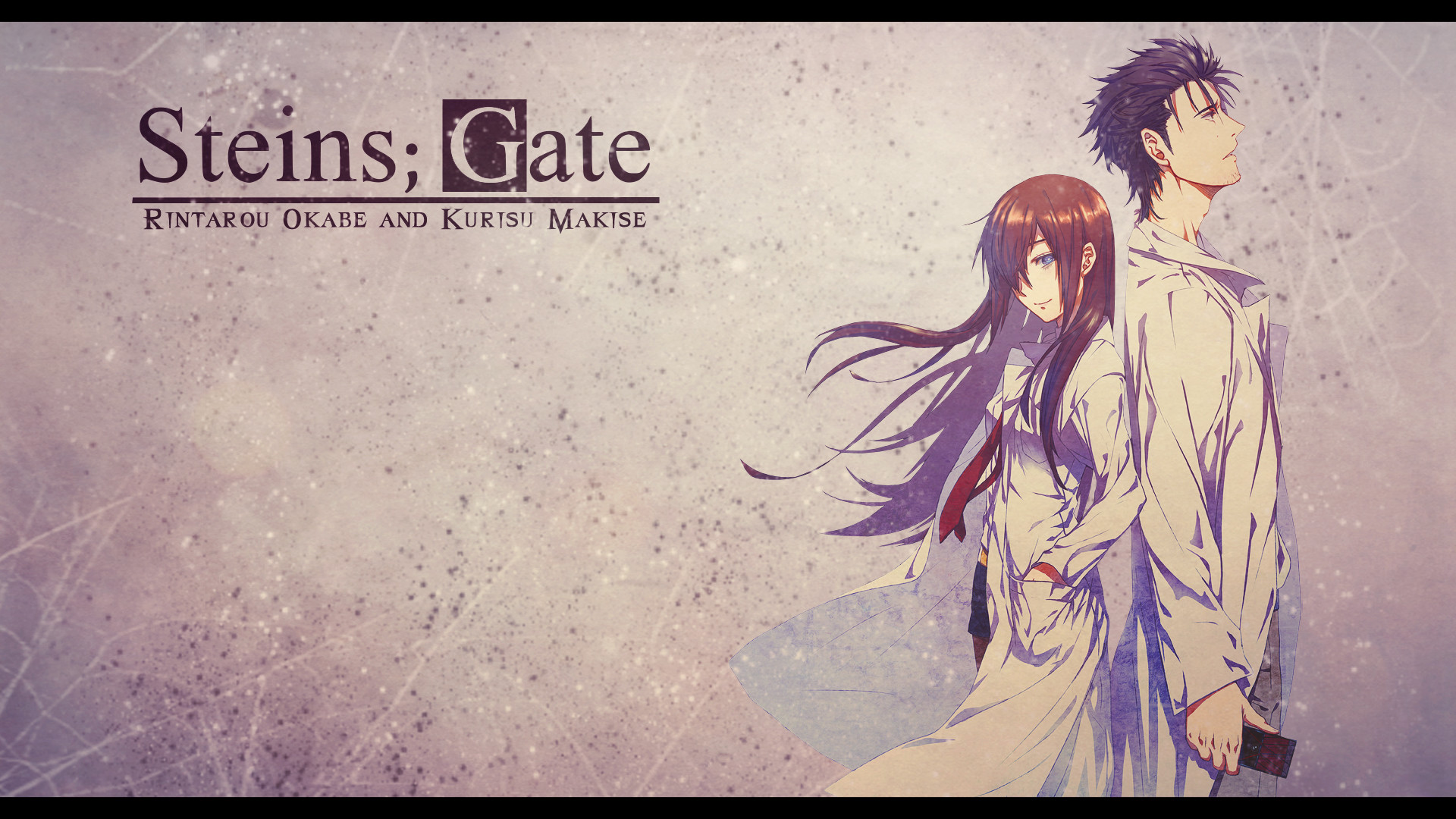 Rintaro Okabe, Kurisu Makise, Steins;Gate, Toni pastello, 16:9 Full HD, sfondo widescreen