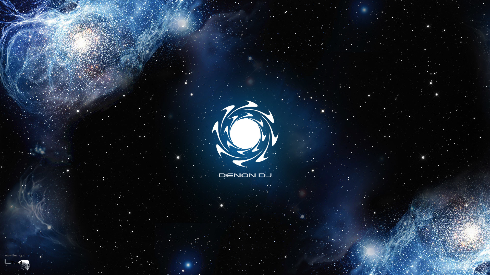 Denon DJ, Logo, Nebulosa, Spazio, Full HD, sfondo Windows 11