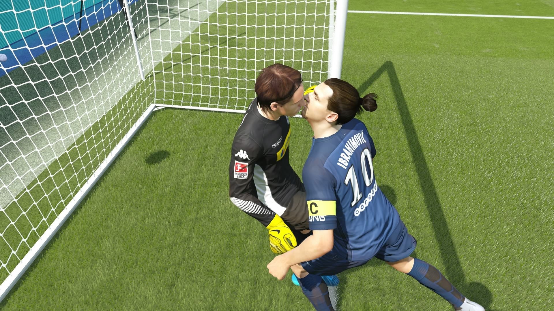 Zlatan Ibrahimović, Paris Saint-Germain, FIFA 16, Bacio, Portiere, sfondo 1920x1080 per PC