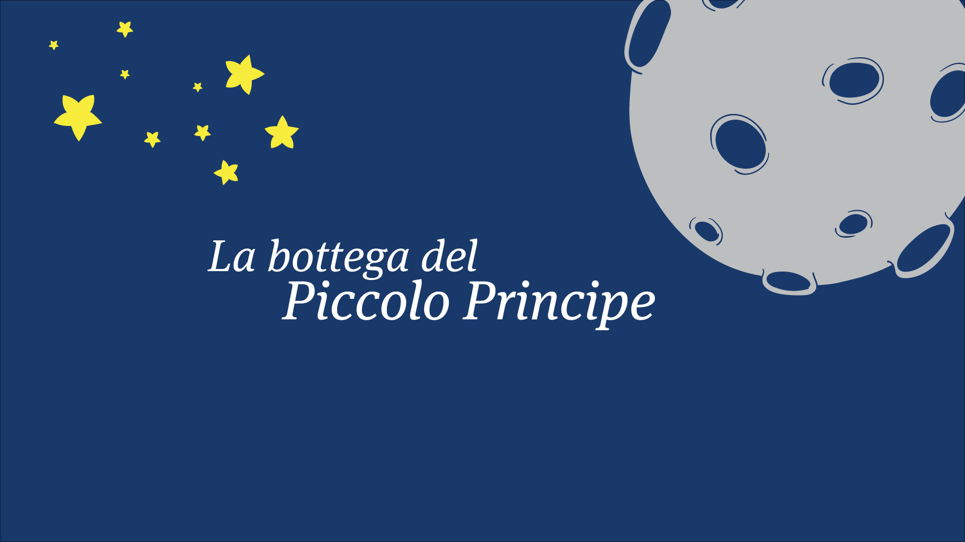 La bottega del Piccolo Principe, Luna, Stelle, Sfondo blu, Full HD, wallpaper per portatile