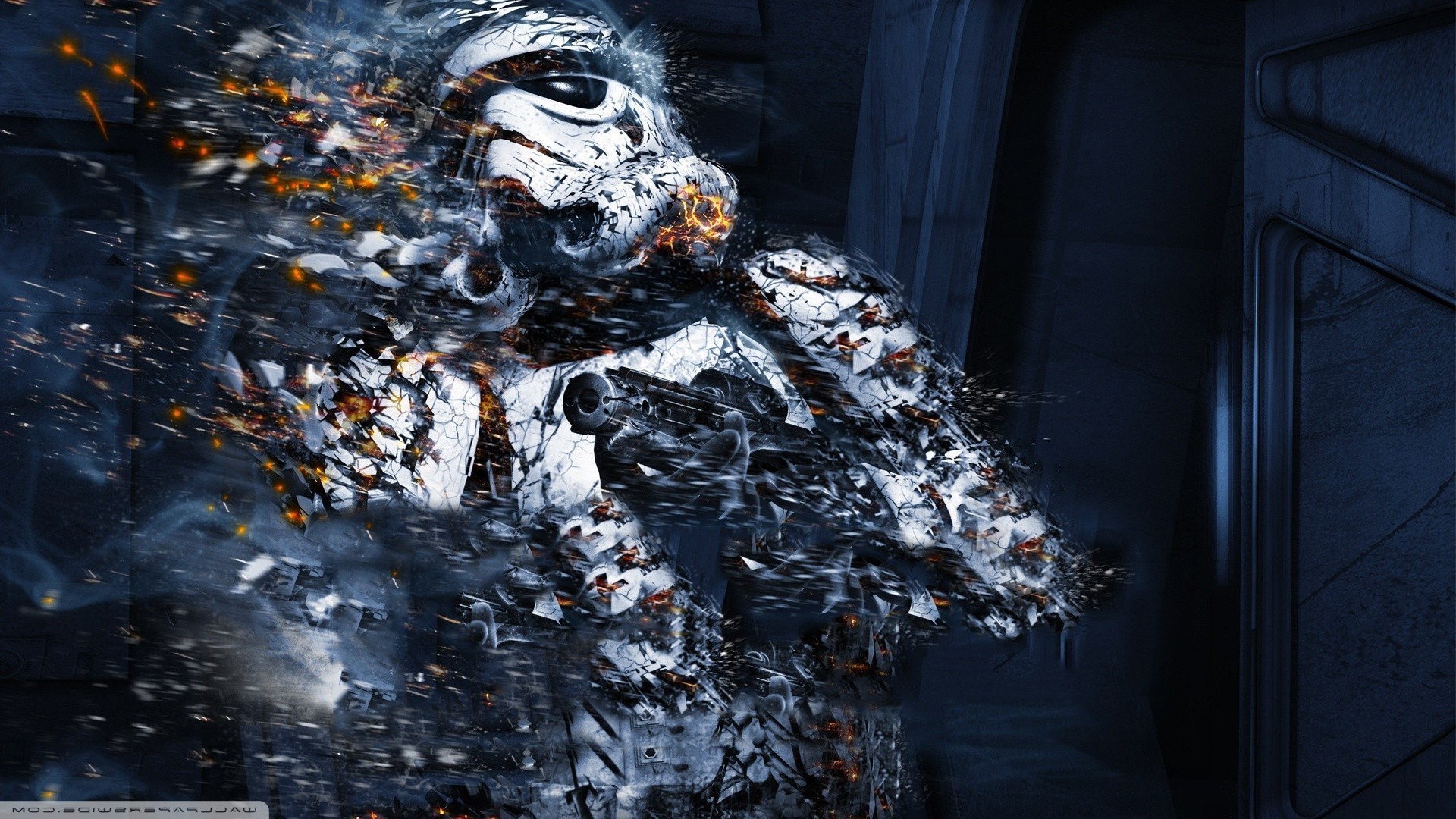 Stormtrooper, Star Wars, Arte astratta, Frammenti, Full HD 1080p, sfondo desktop
