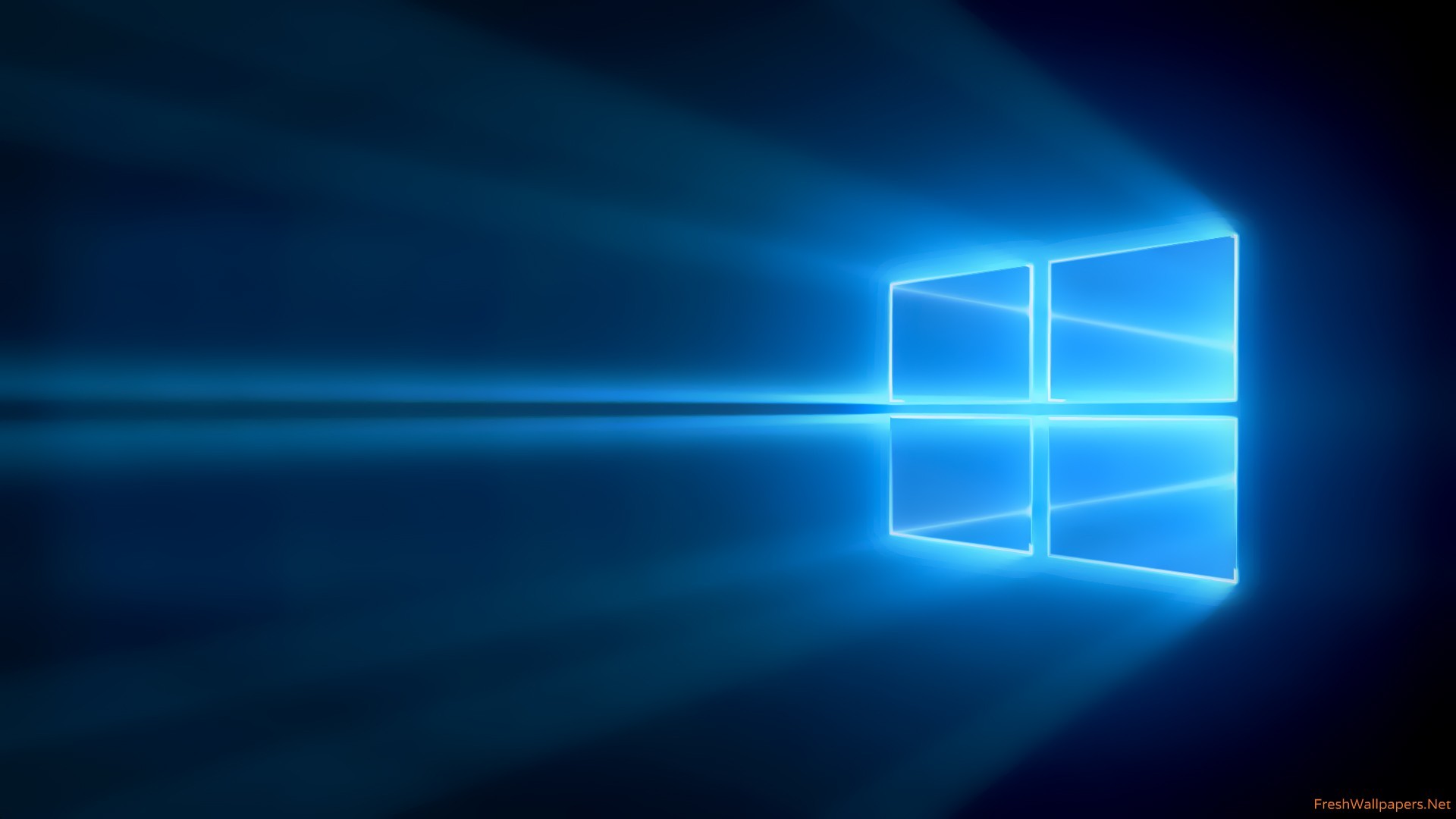 Windows 10, Finestra di luce, Blu, Full HD, sfondo desktop