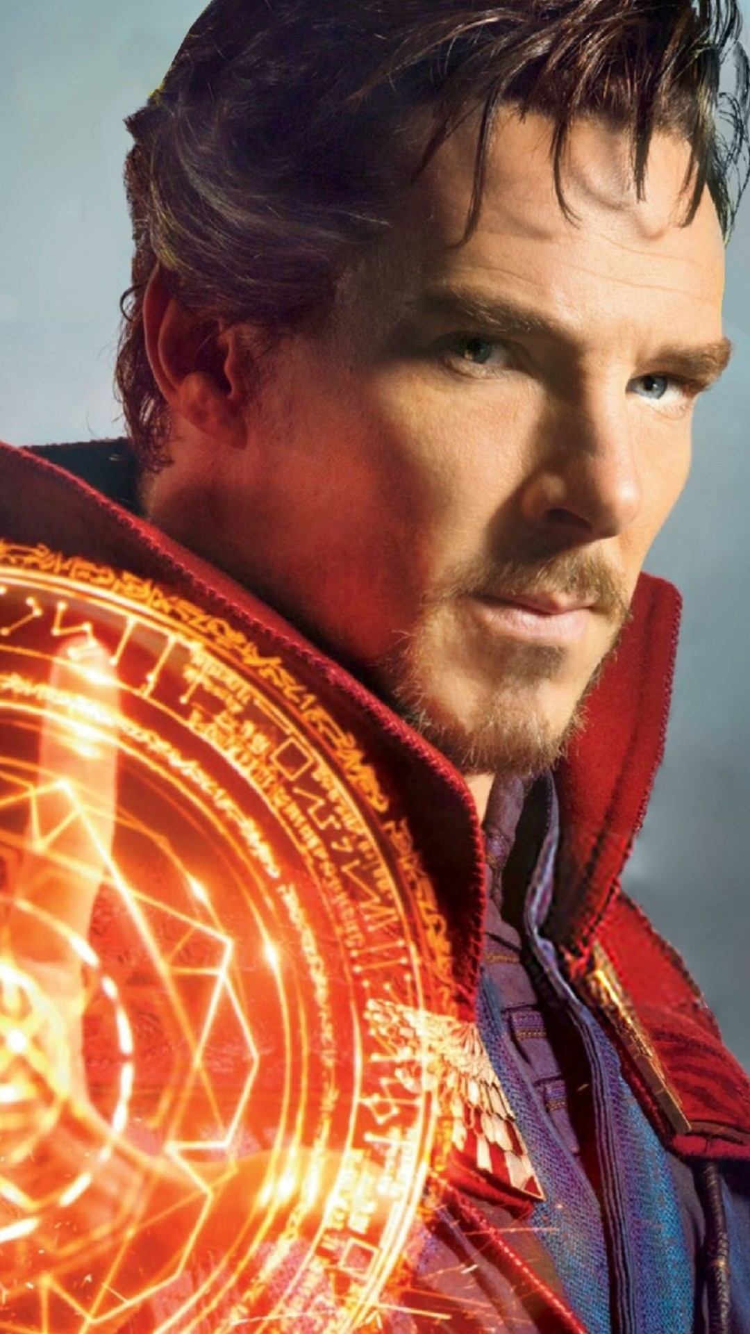 Doctor Strange, Benedict Cumberbatch, Mandala magico, Ritratto, Full HD, wallpaper per smartphone