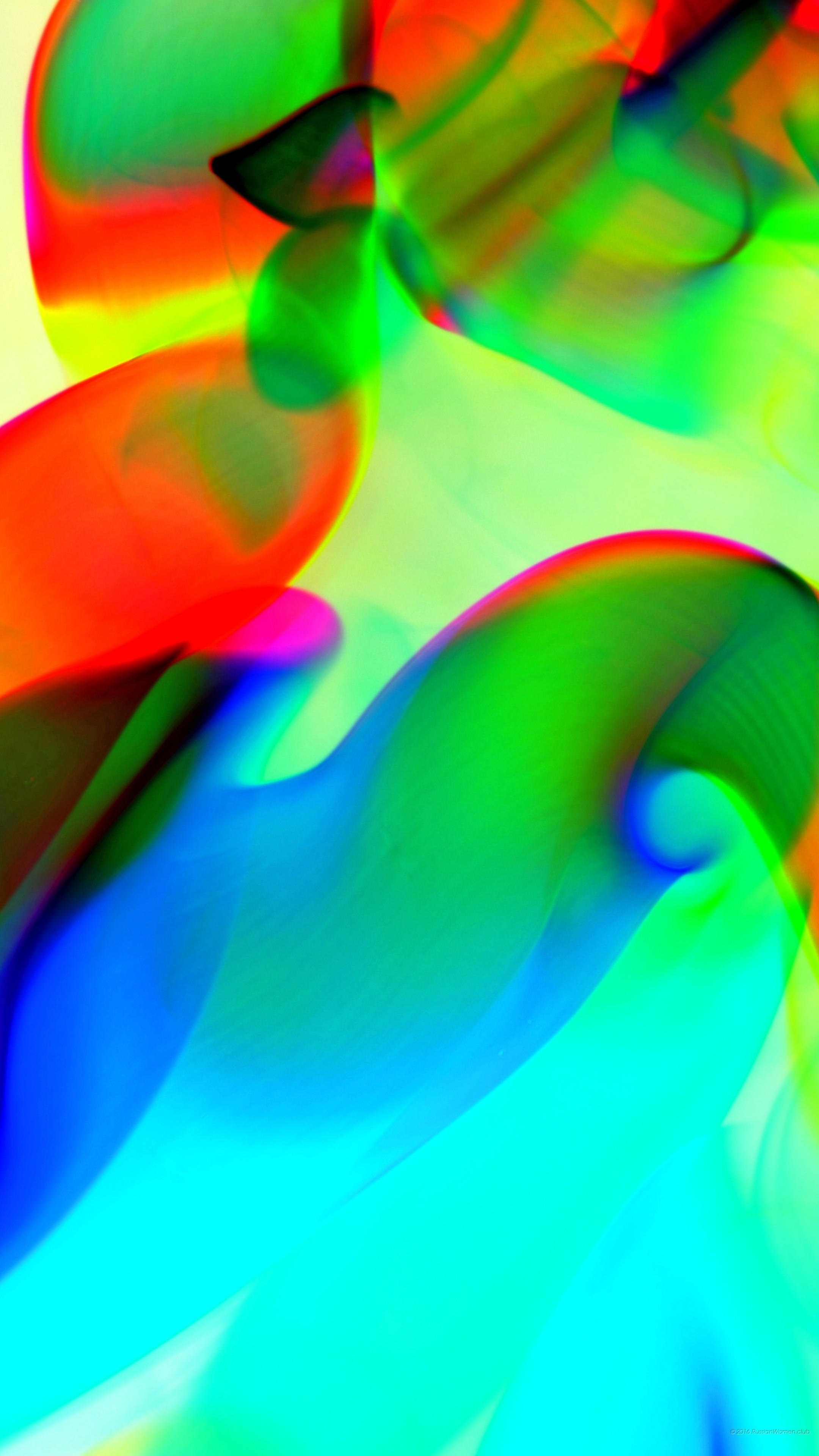 Astratto, Colorato, Forme fluide, sfondo QHD+ per cellulare