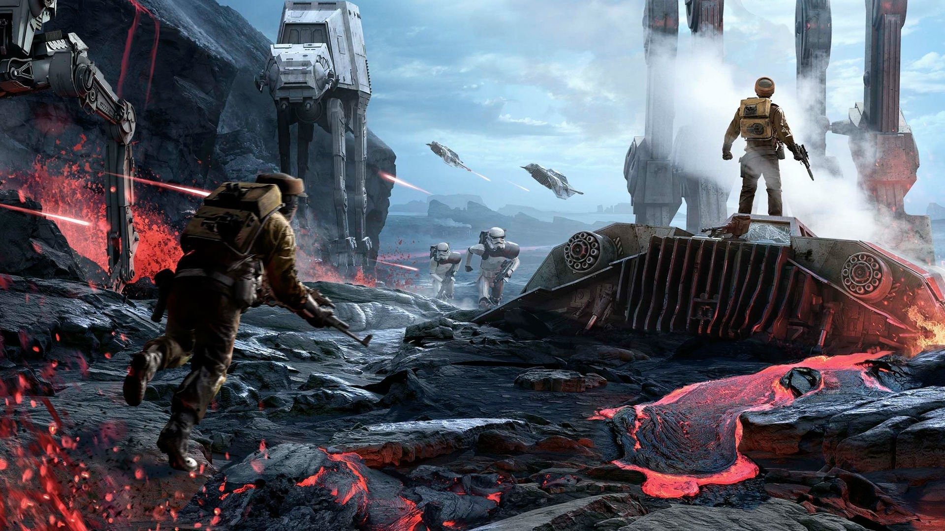 Star Wars Battlefront, Sullust, Ribelli, Lava, 1920x1080, immagine di sfondo