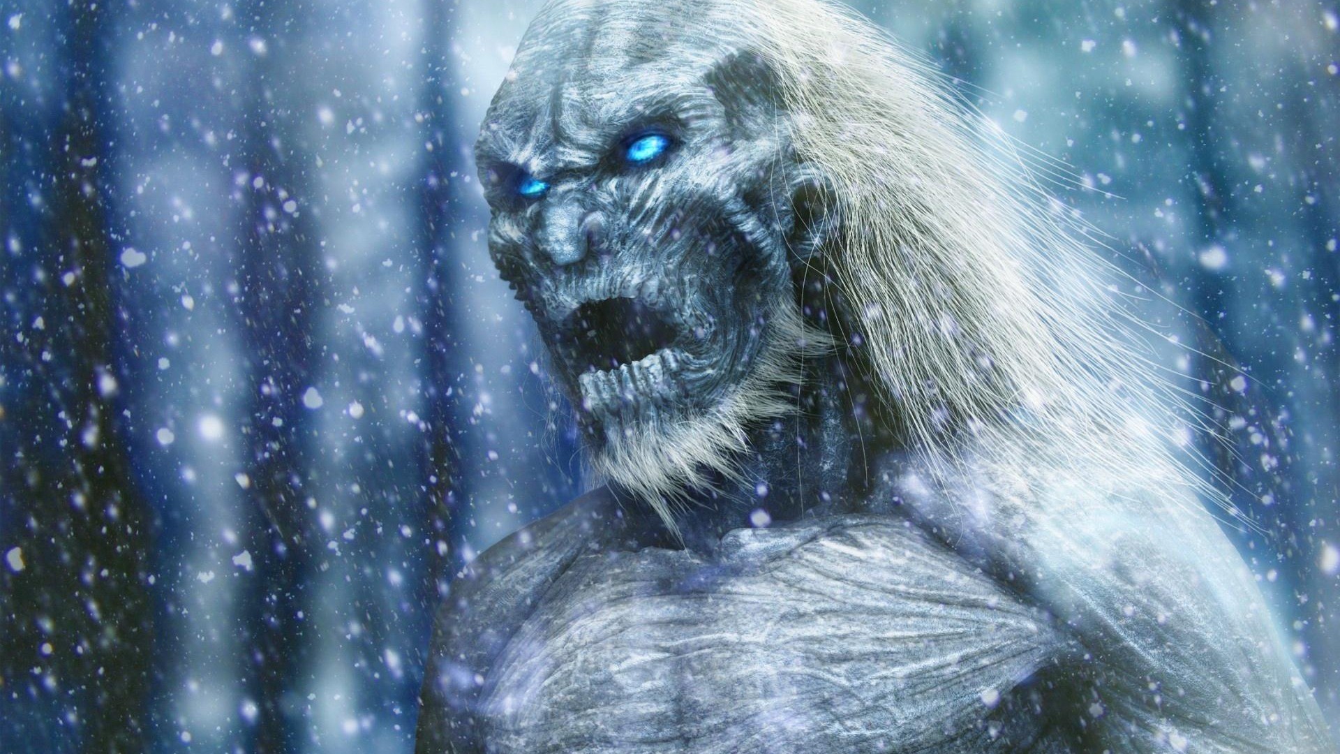 Estraneo, Il Trono di Spade, Neve, Occhi blu, 16:9 Full HD, sfondo widescreen