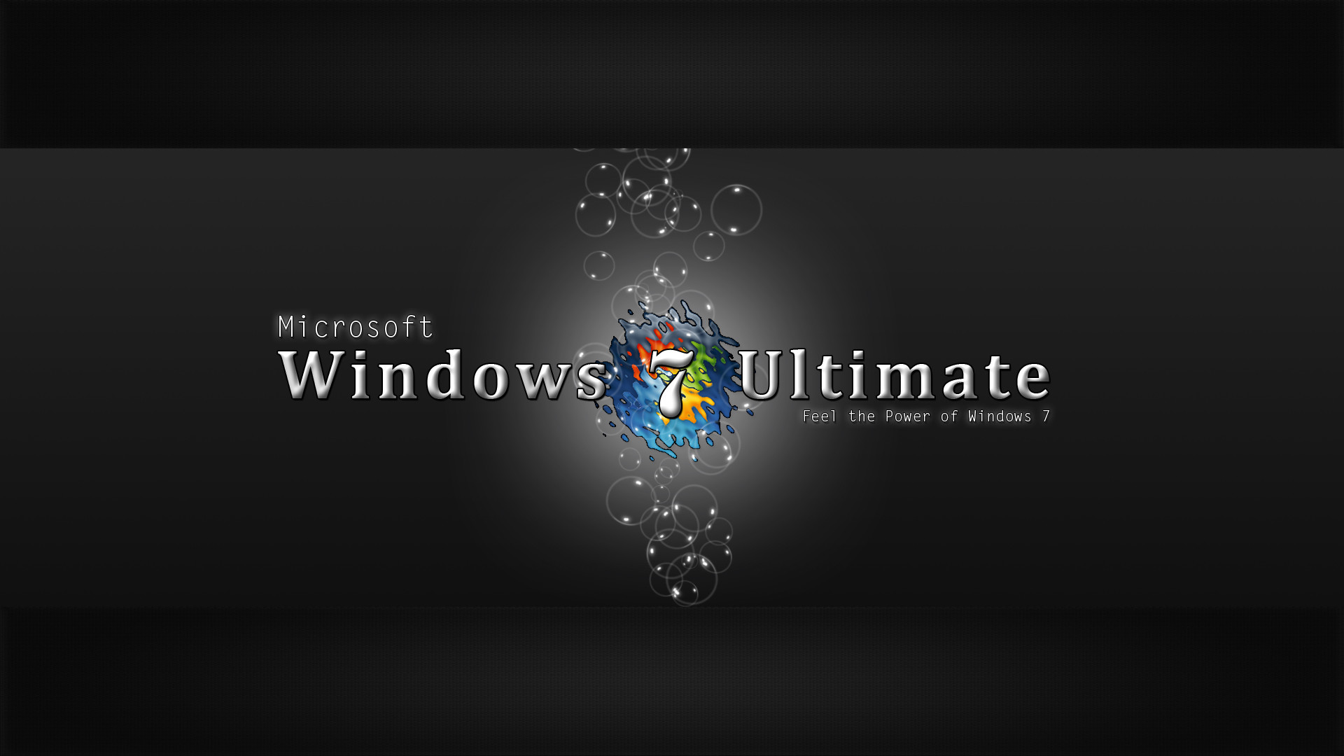 Windows 7 Ultimate, Logo Windows, Sfondo nero, Full HD, wallpaper per portatile