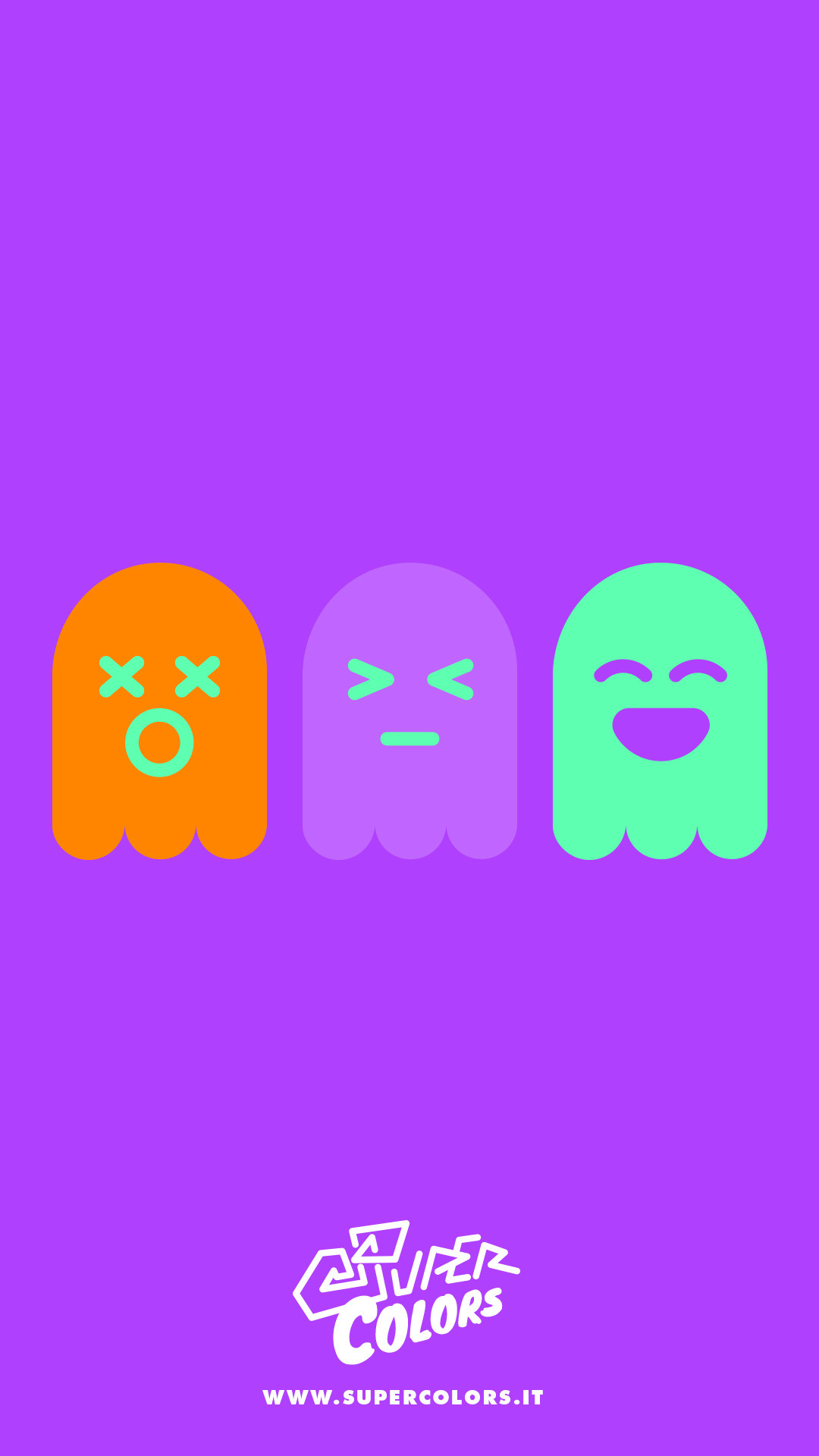 Fantasmini, Illustrazione, Viola, Kawaii, Full HD, wallpaper per cellulare